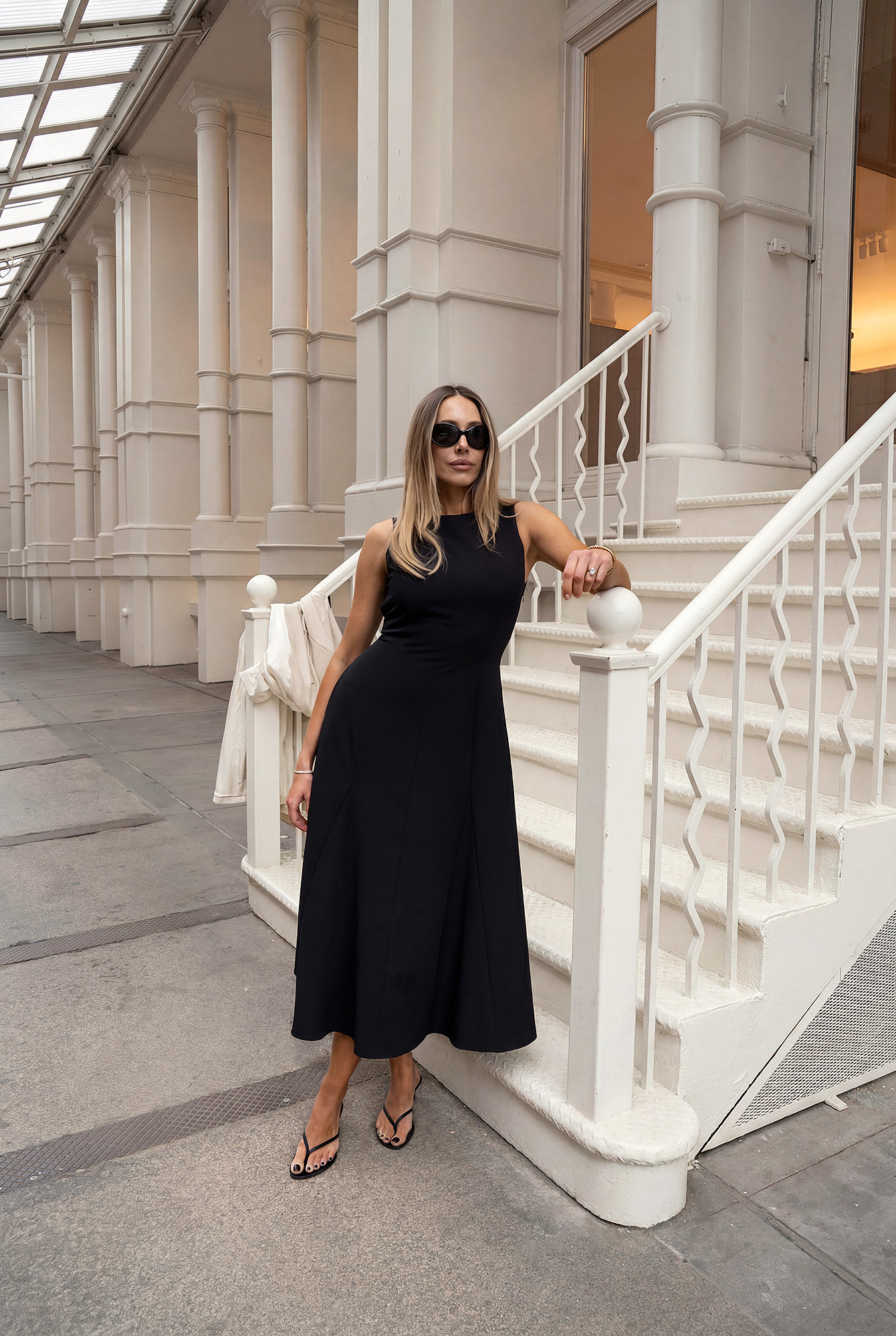 Flare Midi Dress - Basic Dresses - Black - EU 32 Flare Midi Dress - Basic Dresses - Black - EU 32