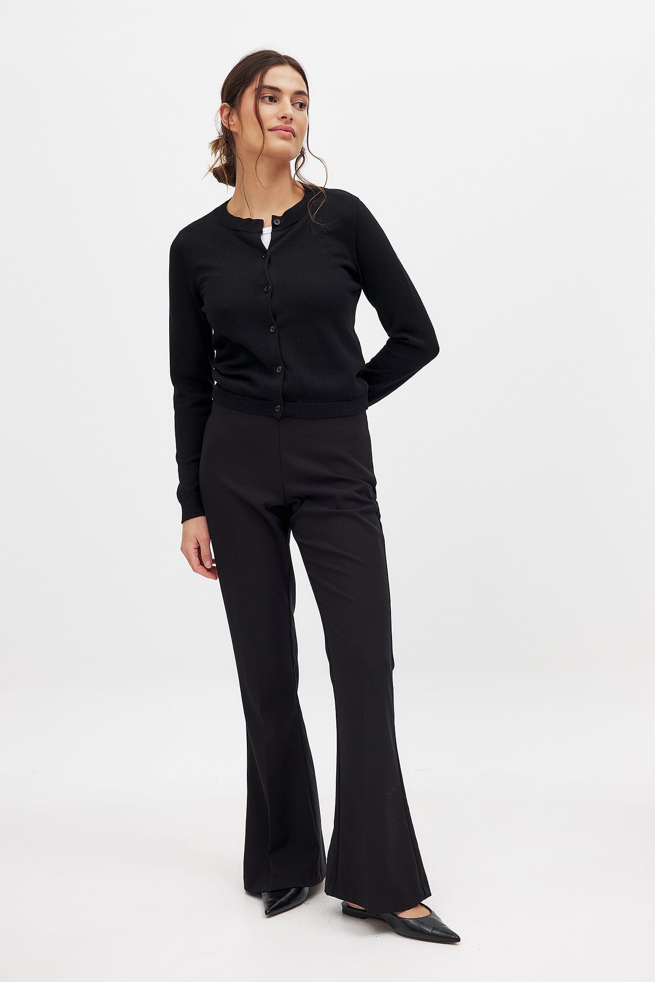 Womens Black Flared Trousers | NA-KD Womens Black Flared Trousers | NA-KD