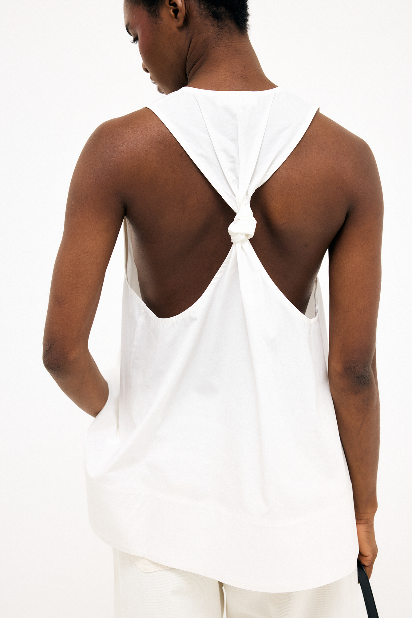 Flowy top met detail op de rug - Open Rug Topjes - Wit - EU 32 - NA-KD / NAKD