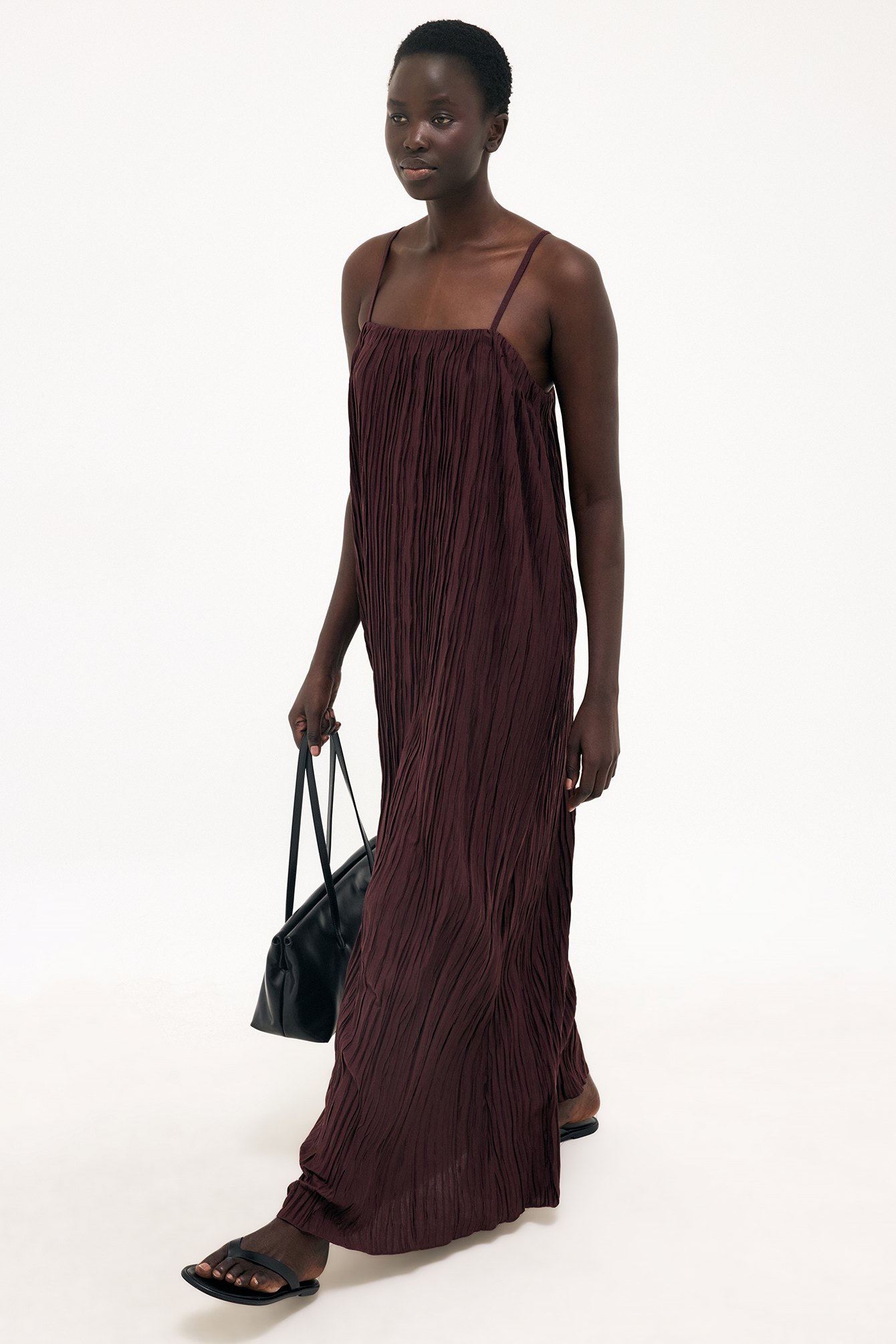 flowy dress brown Sandswept Paisley Maxi Dress Natural/Brown / L main image 1