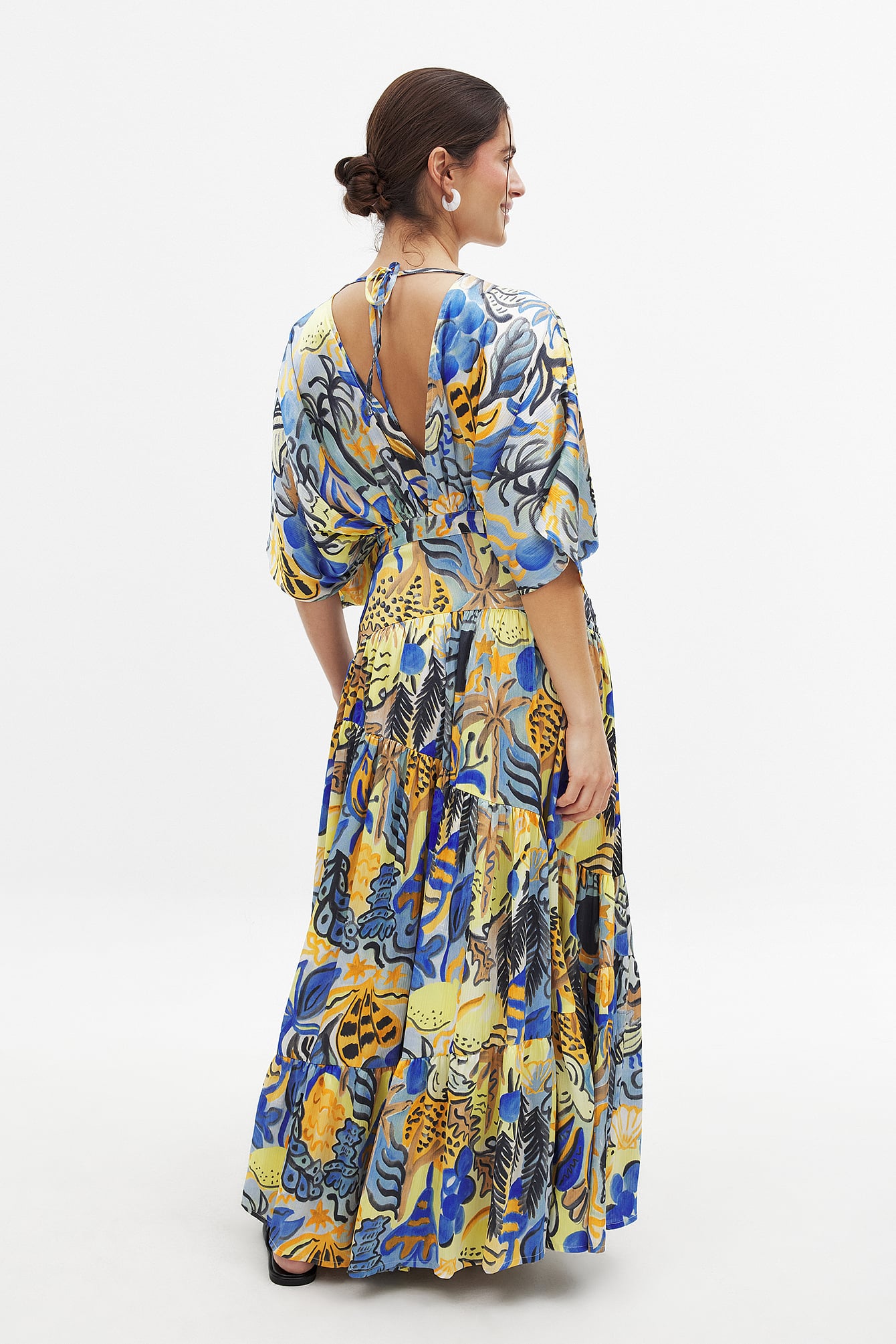 Flowy Maxi Dress Multicolor | NA-KD Flowy Maxi Dress Multicolor | NA-KD