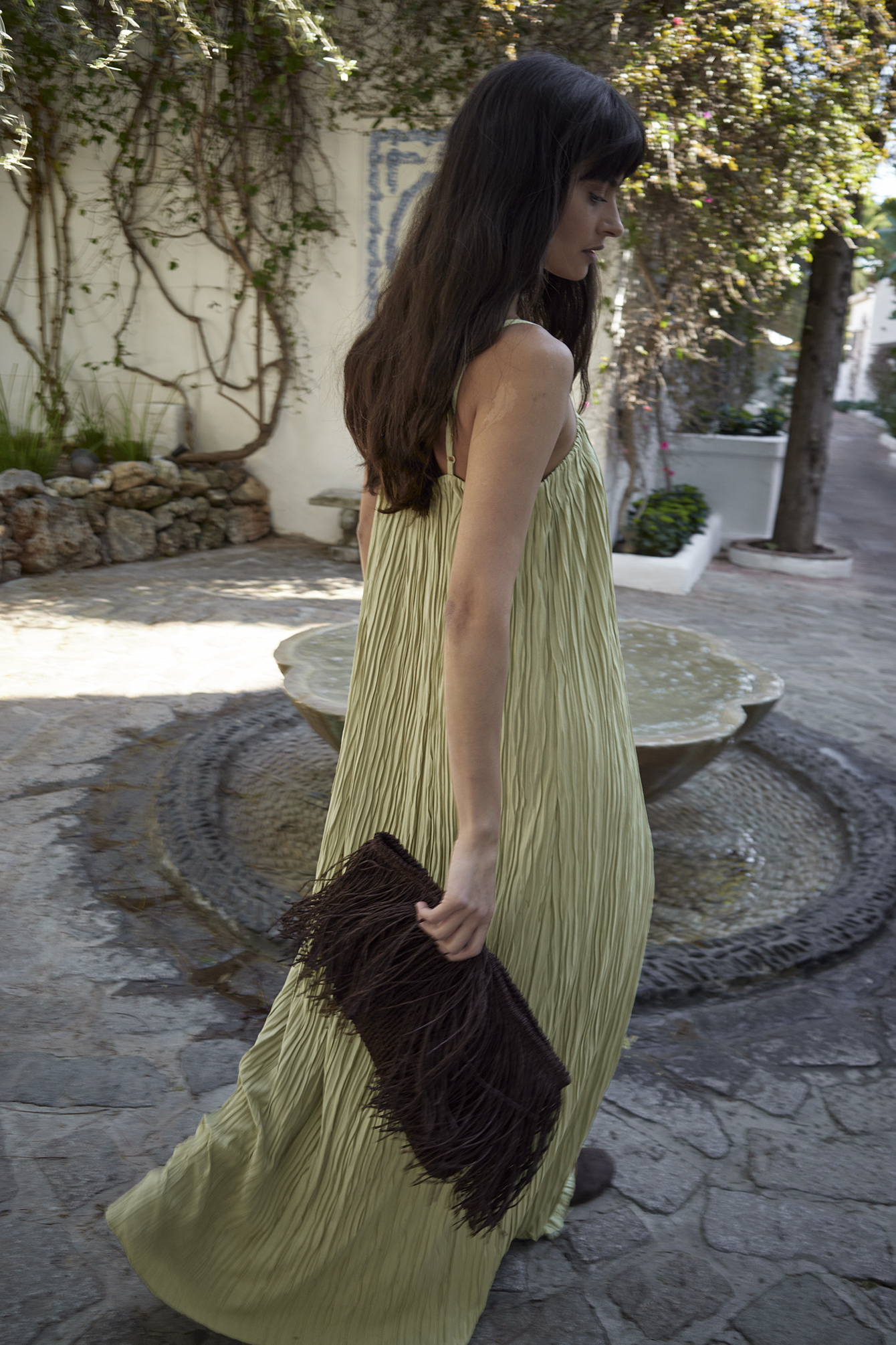 Flowy Maxi Dress Green | NA-KD Flowy Maxi Dress Green | NA-KD