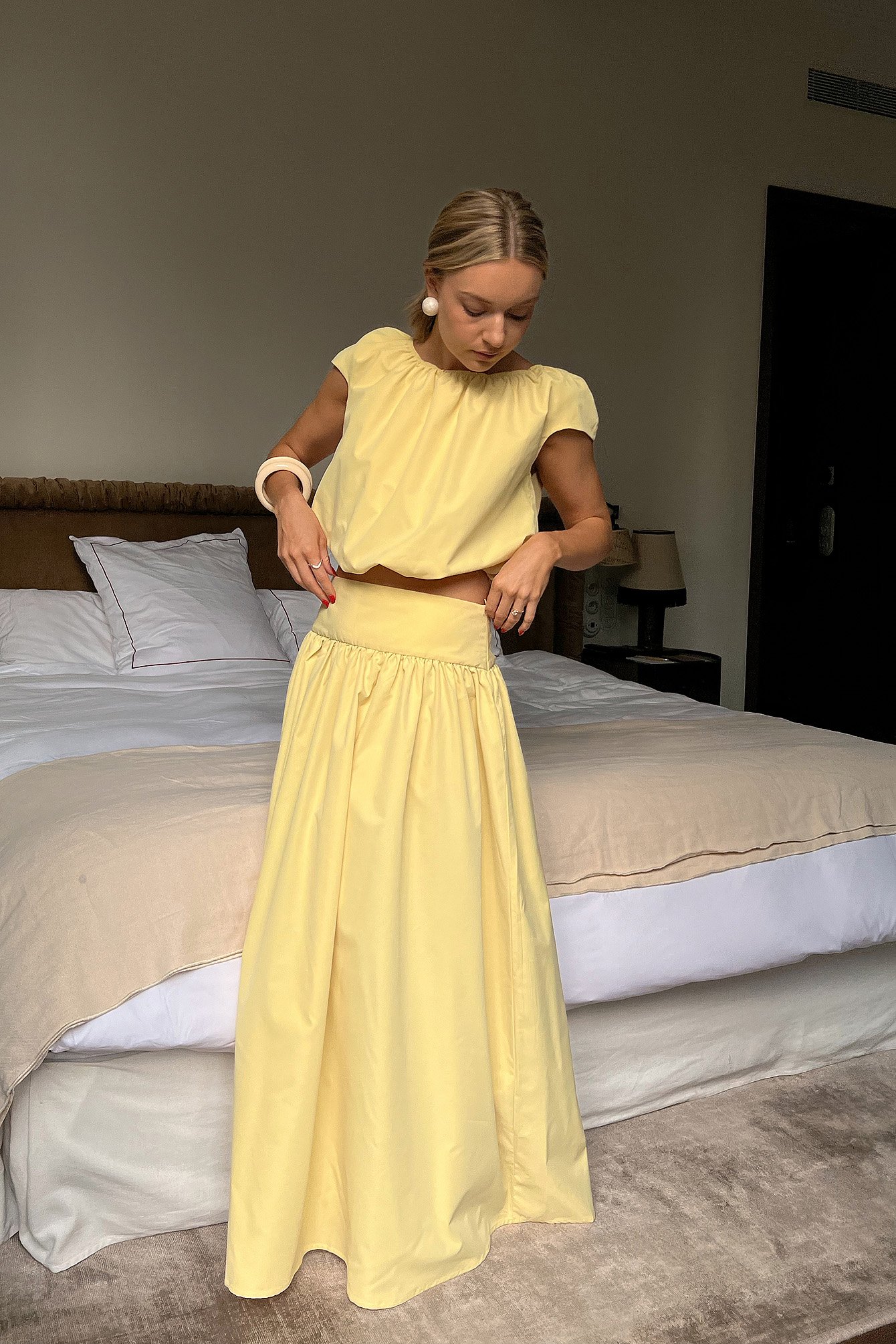 Lydia Tomlinson x NA-KD fließender Maxirock - Maxiröcke - Gelb - EU 38 - NA-KD / NAKD