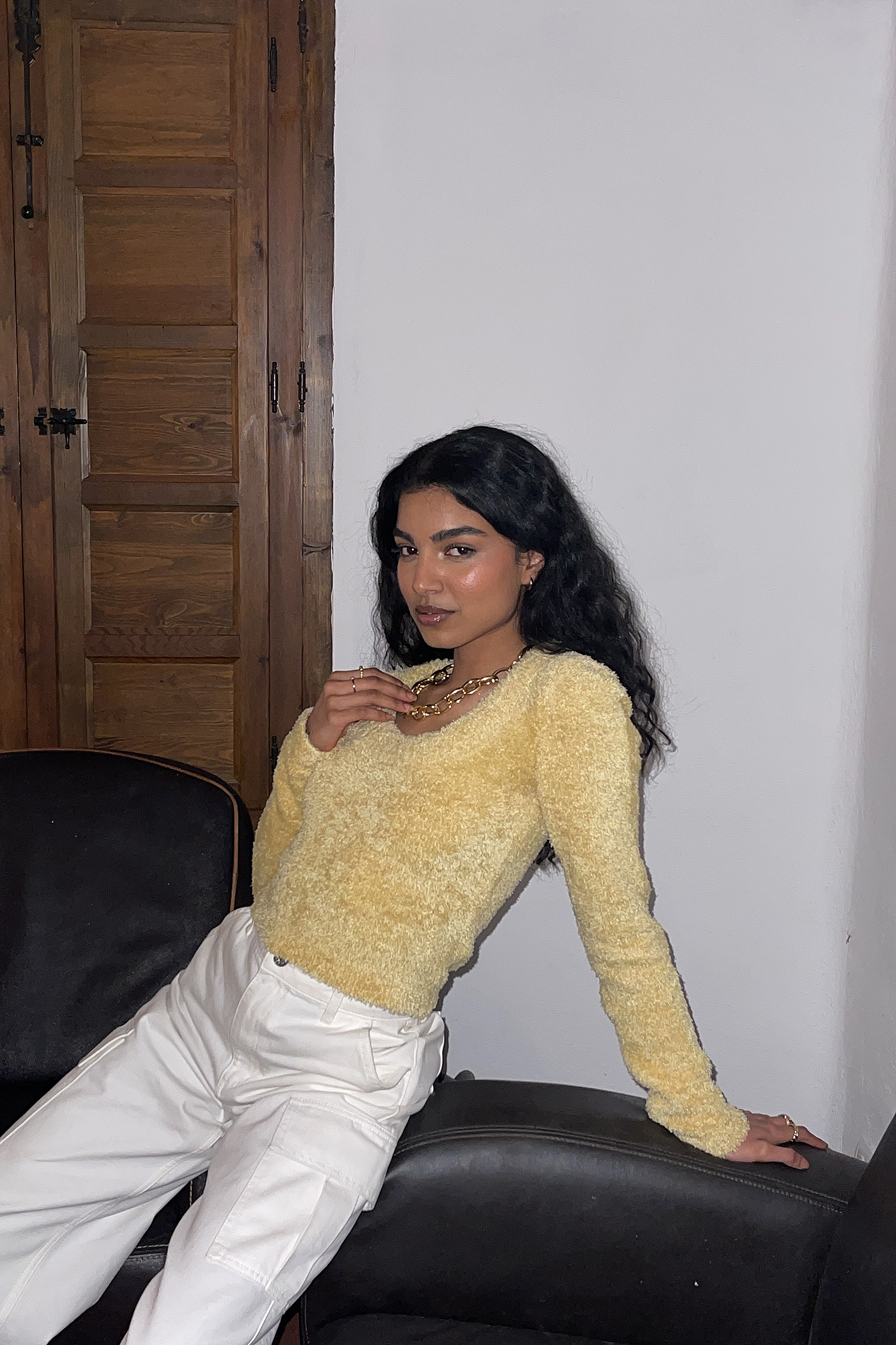 yellow sweater for ladies