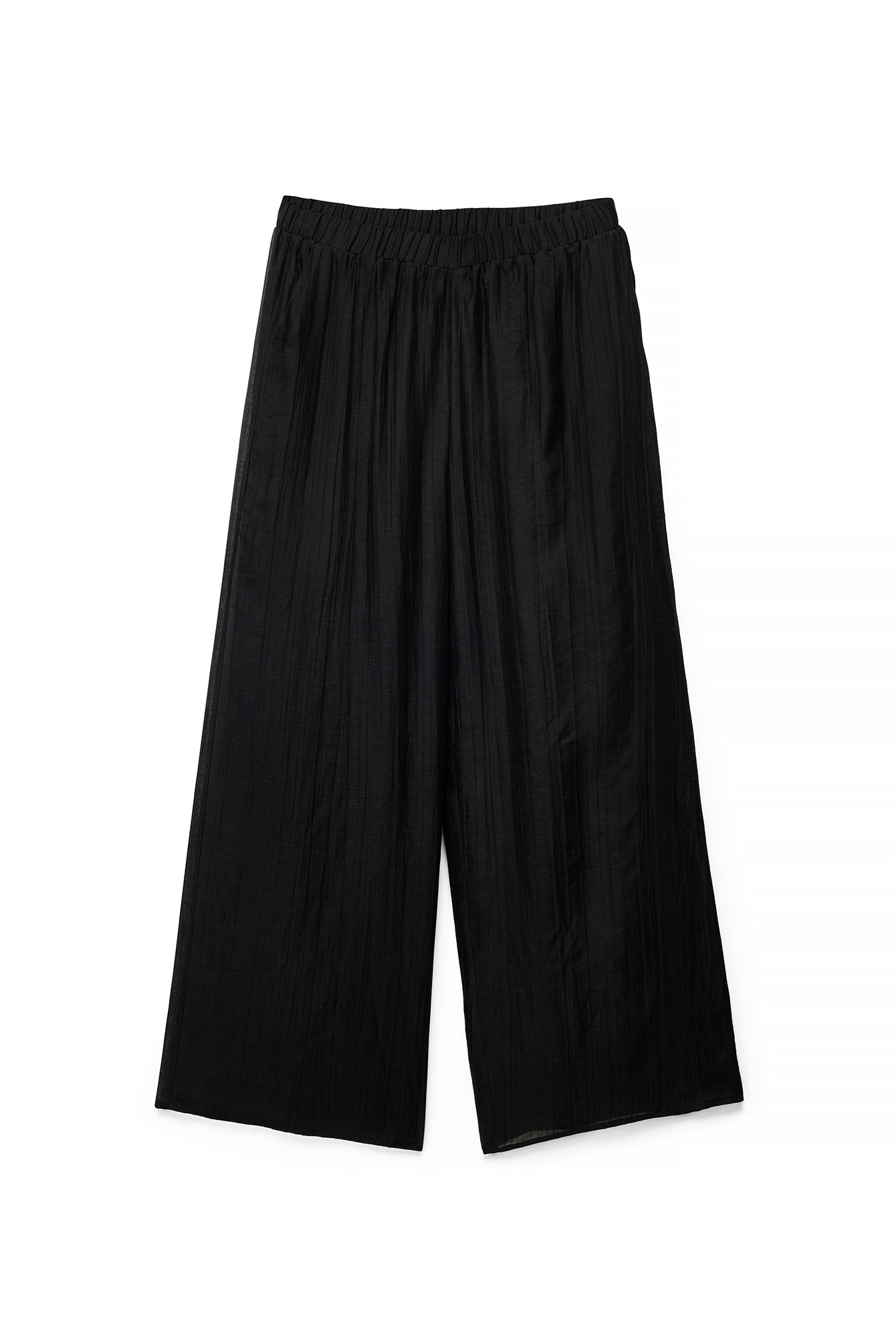 Black Fluid straight pants