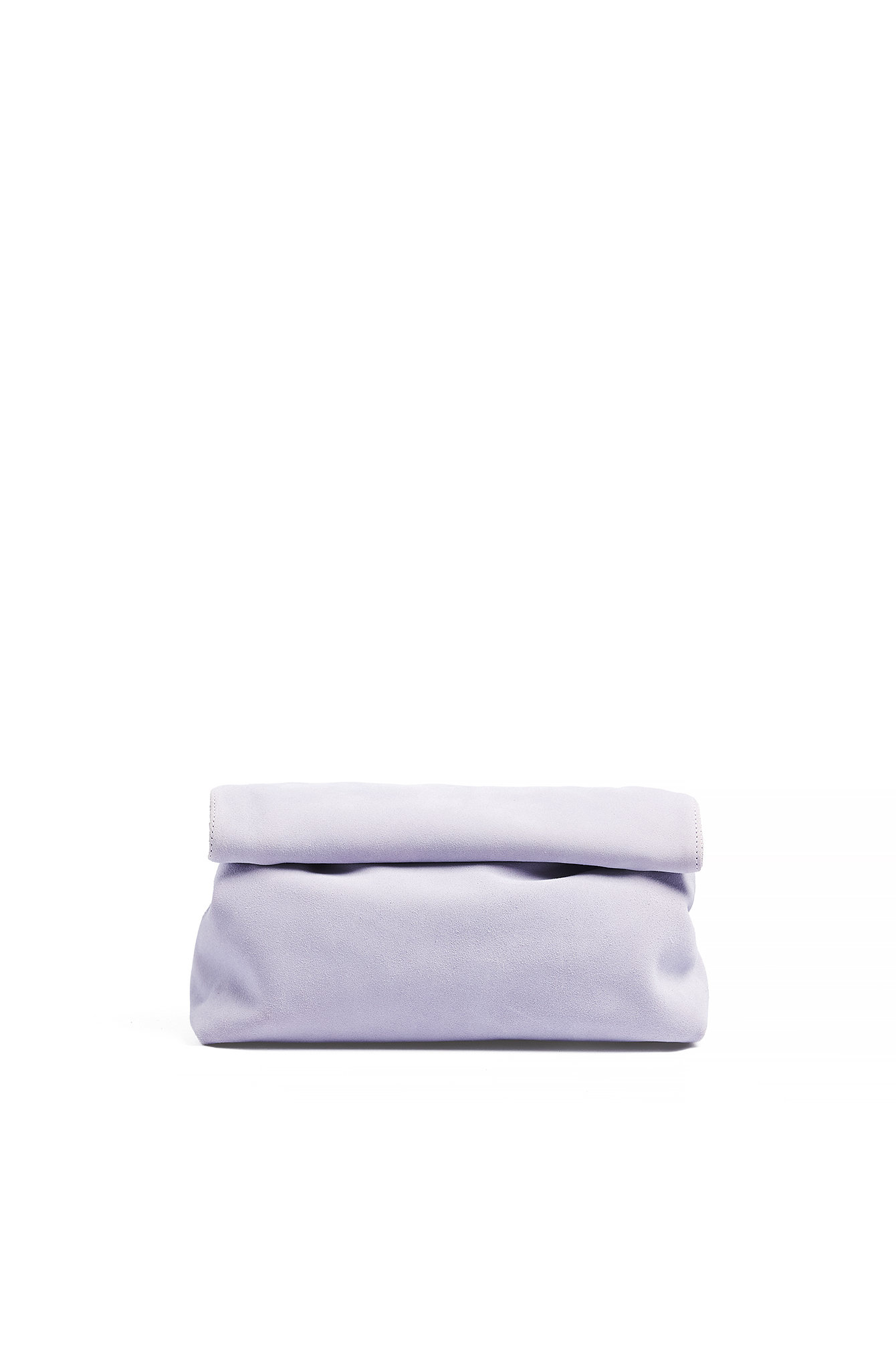 Premium Selection Suede clutch bag with folding detail - Bags - Purple - One Size - NA-KD / NAKD