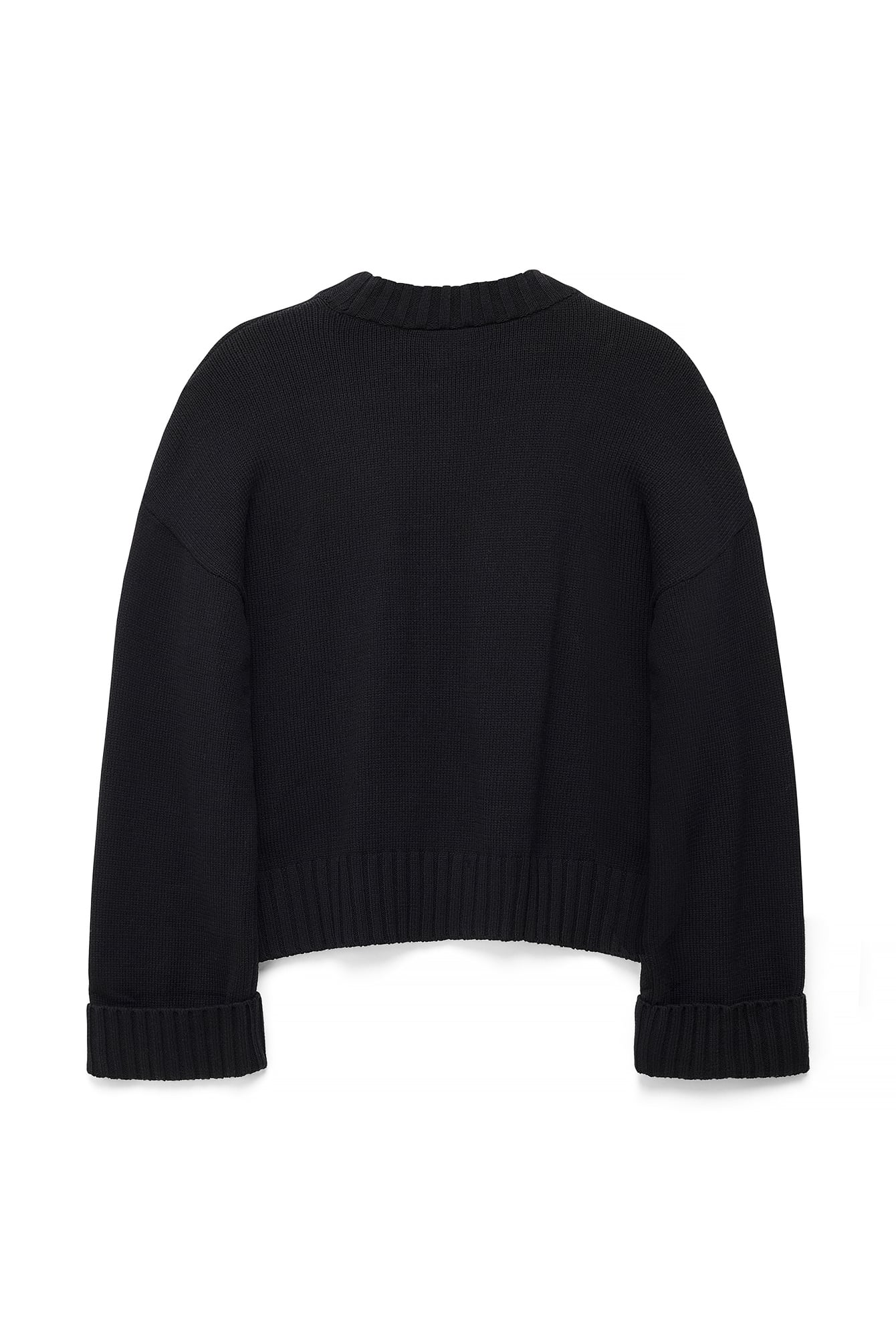 Knitted Round Neck Cardigan Black | NA-KD