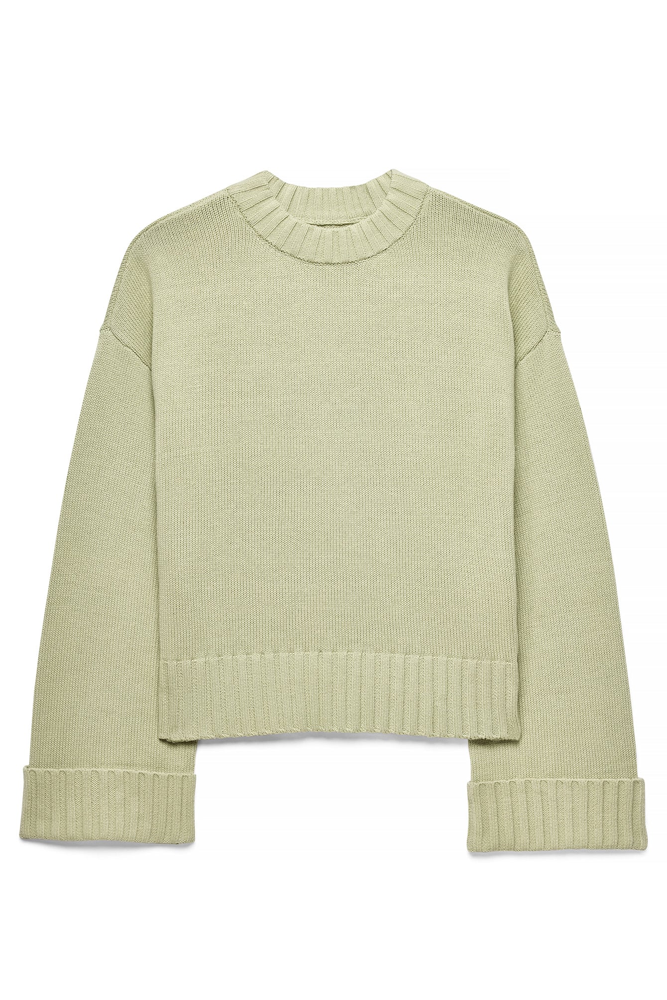 High Neck Zipped Knitted Sweater Offwhite | NA-KD