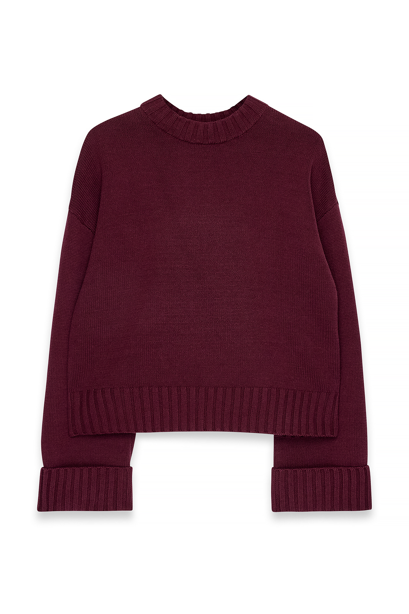 NKNIT 赤　♡ cable 2way KNIT White Cable-knit Sweater | H&M CA
