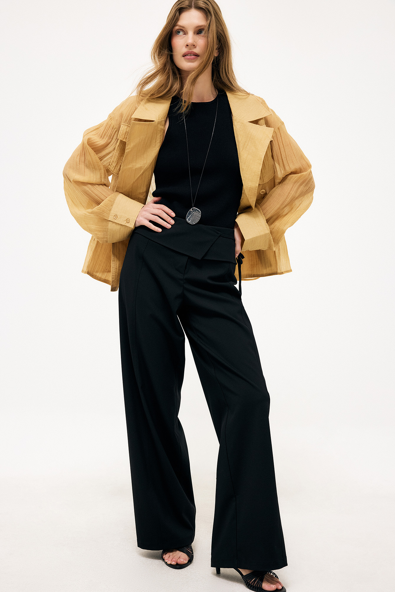 Folded-Waistband Pants