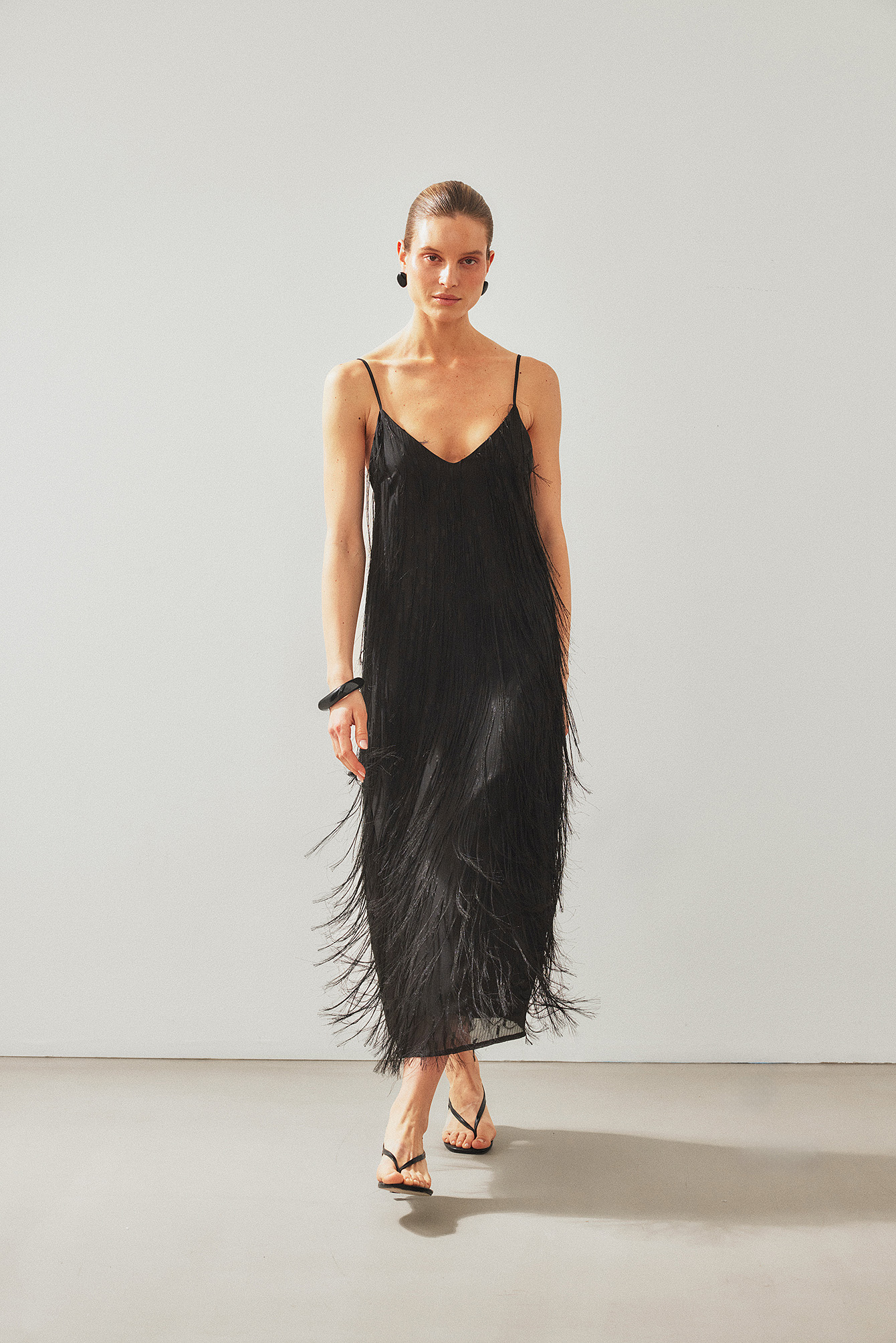 black fringe maxi dress Simple Black Short Prom Dresses with Sleeves Off Shoulder – jkprom