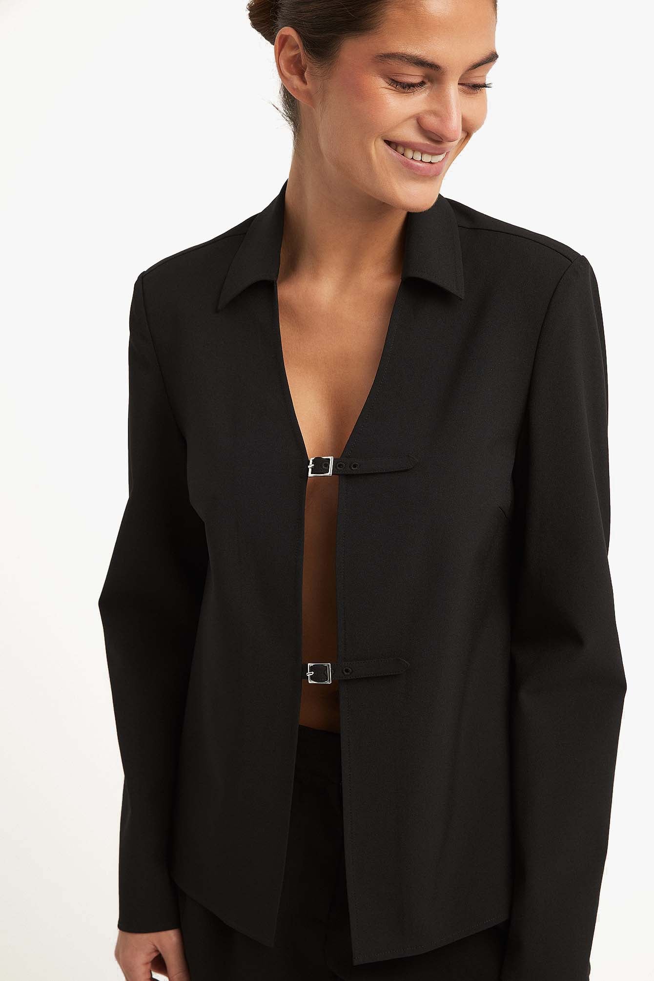 Front Buckle Blouse