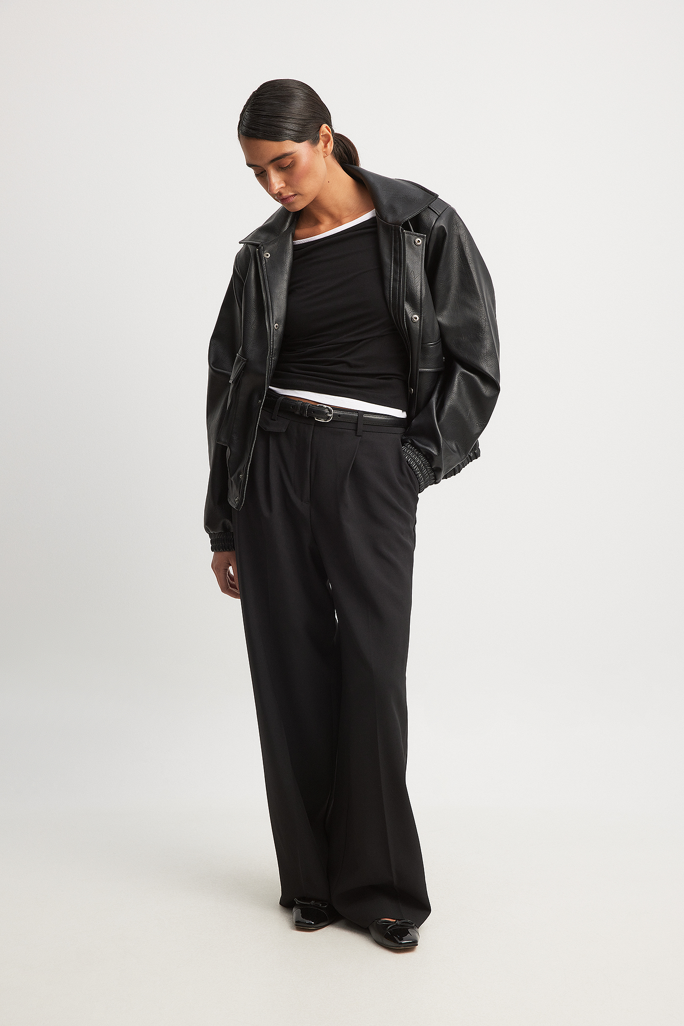 Mid waist suit pants