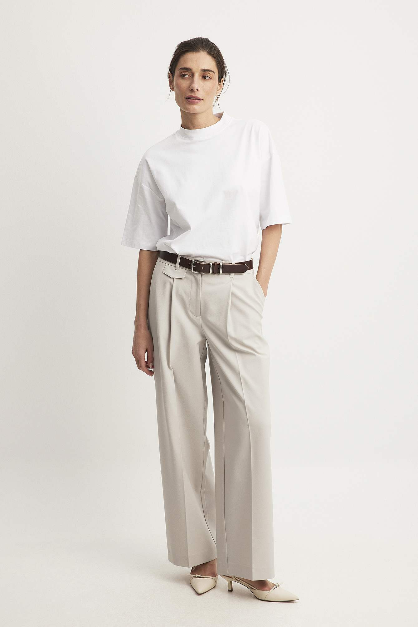 Mid waist suit pants