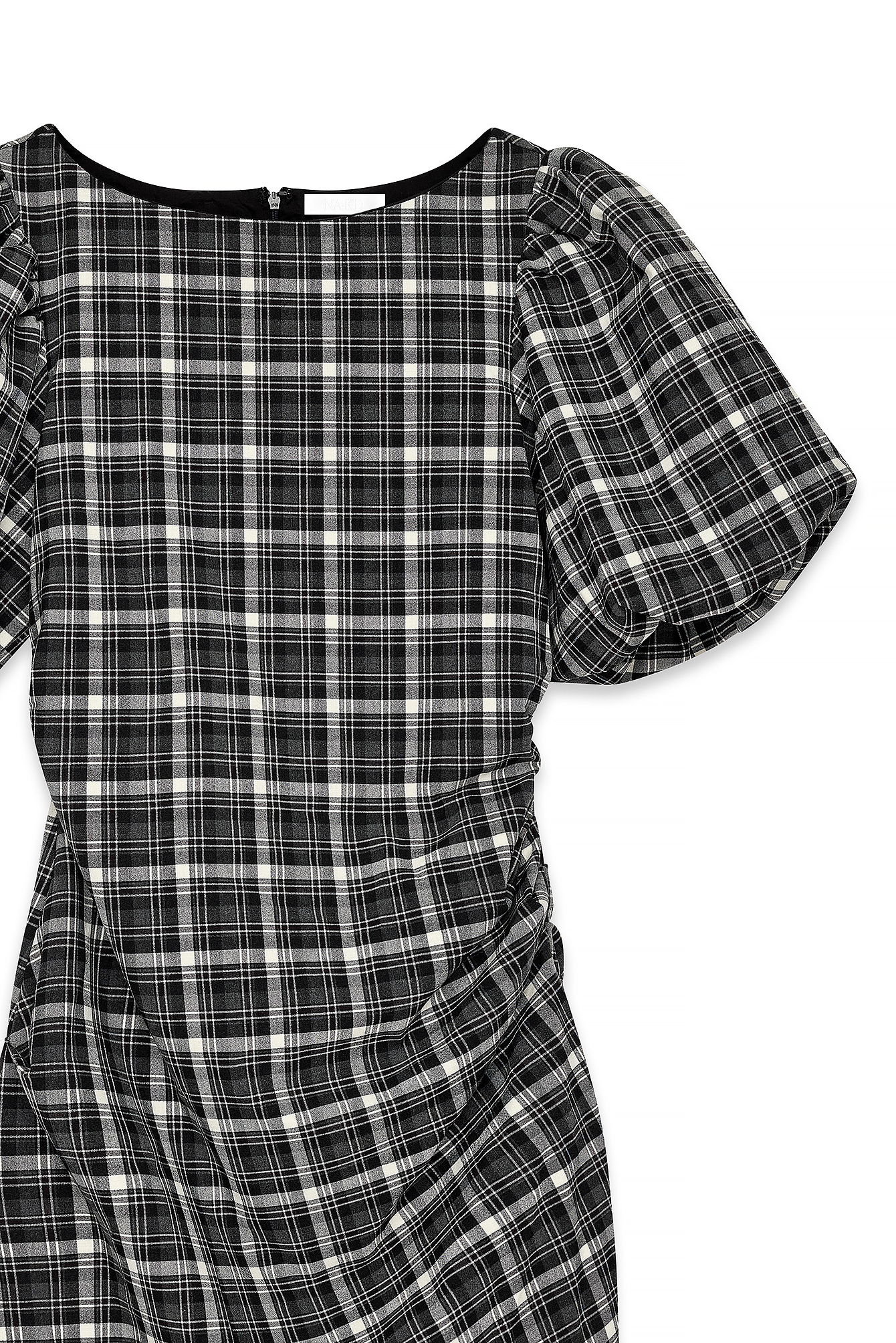 nakd fashion plaid dress Nora Plaid Tiered Midi Dress main image 0
