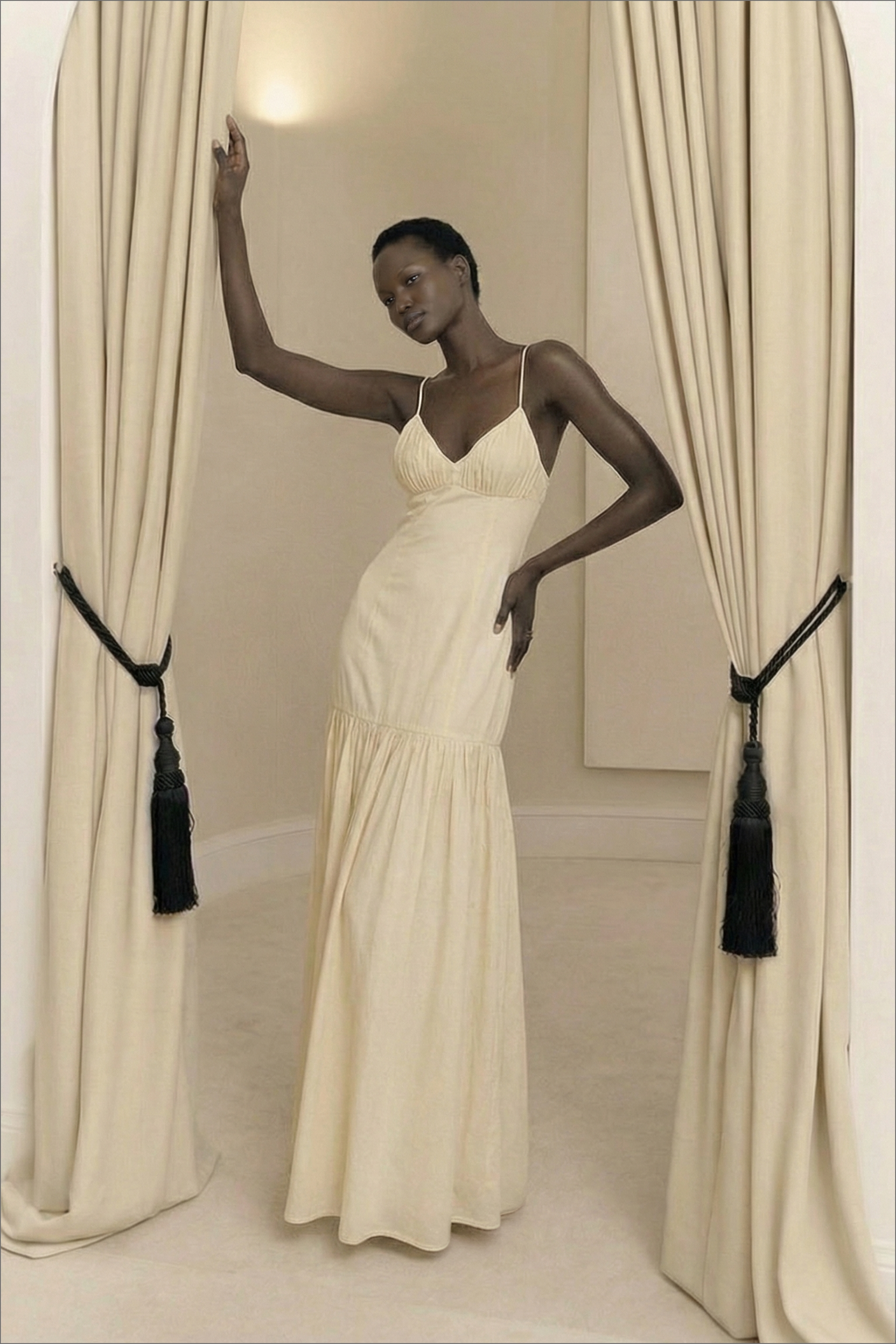 Ruched Strap Dress