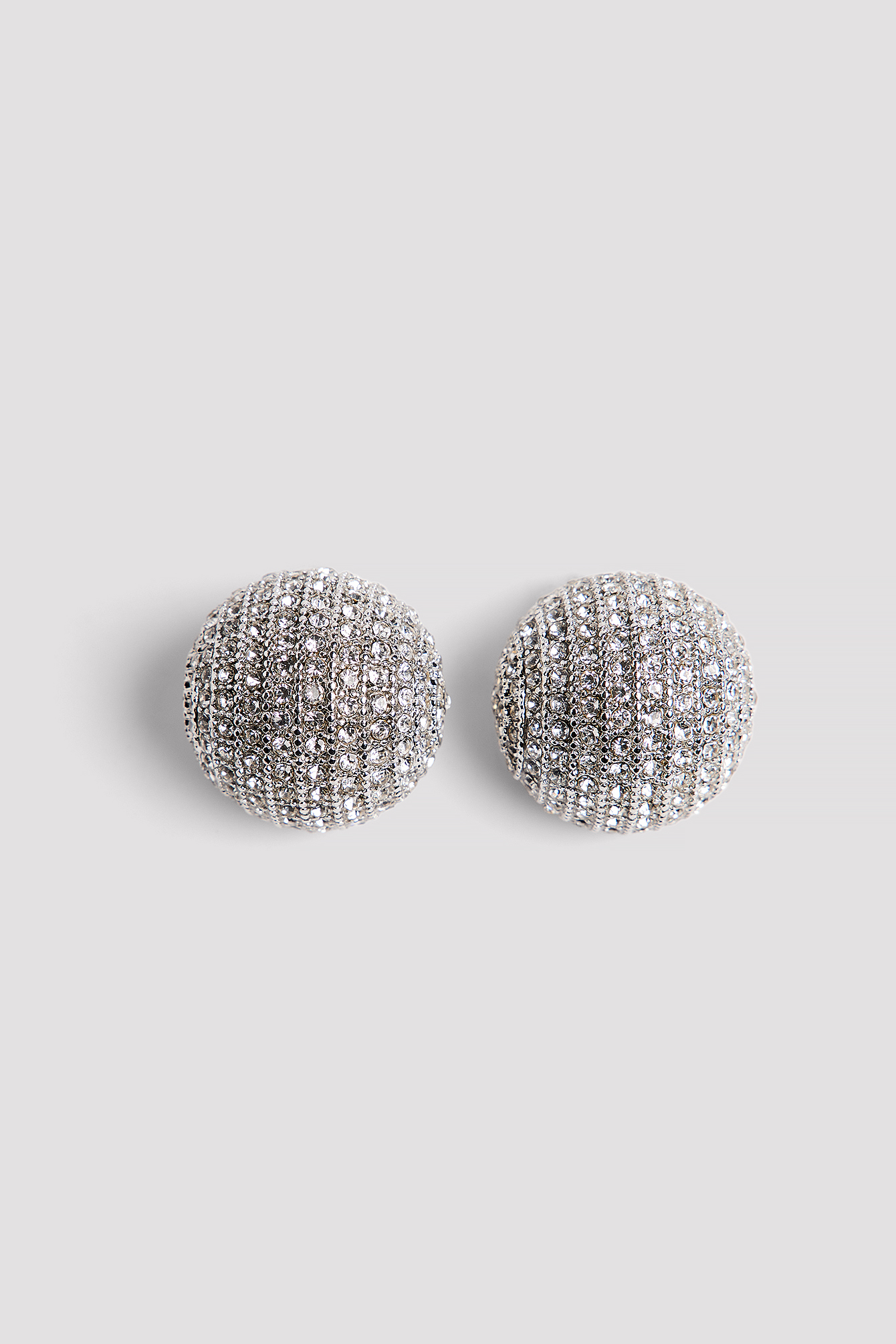 NA-KD Glitter Stone Earrings - New Years Accessories - Silver - One Size - NA-KD / NAKD