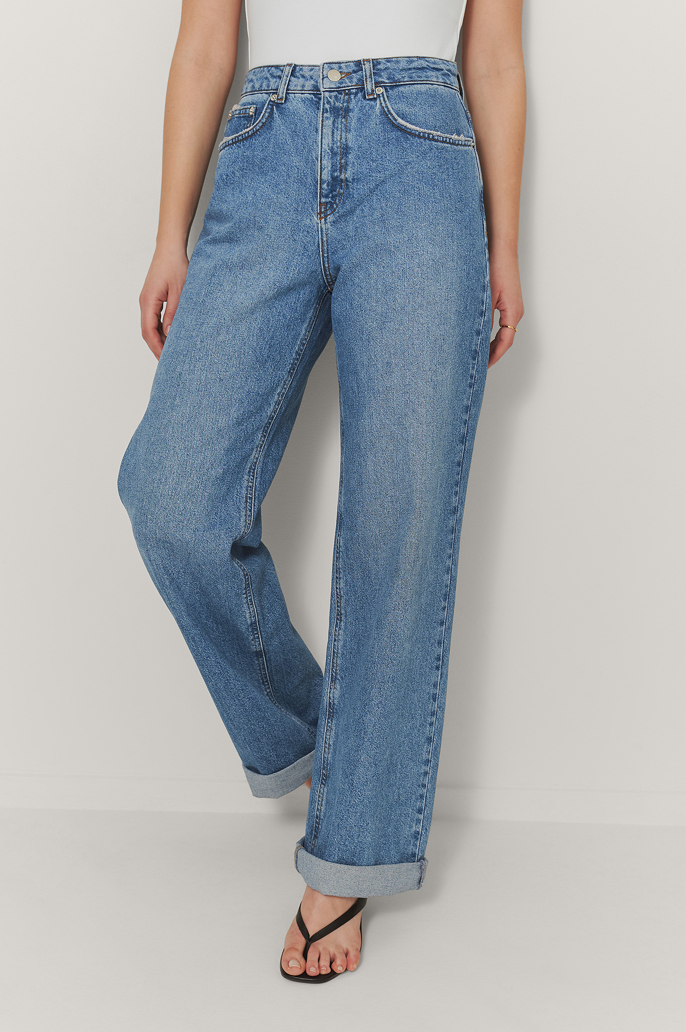 Zara Basic Boyfriend jeans blauw casual uitstraling Mode Spijkerbroeken Boyfriend jeans 