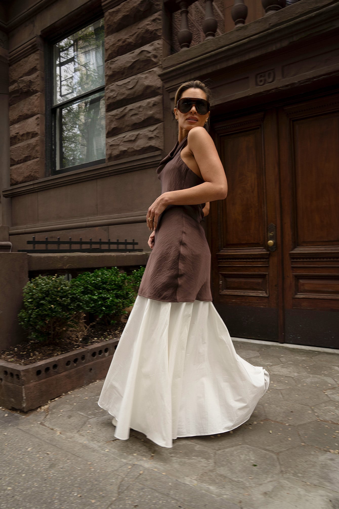 Halterneck Draped Satin Mini Dress Brown | NA-KD Halterneck Draped Satin Mini Dress Brown | NA-KD