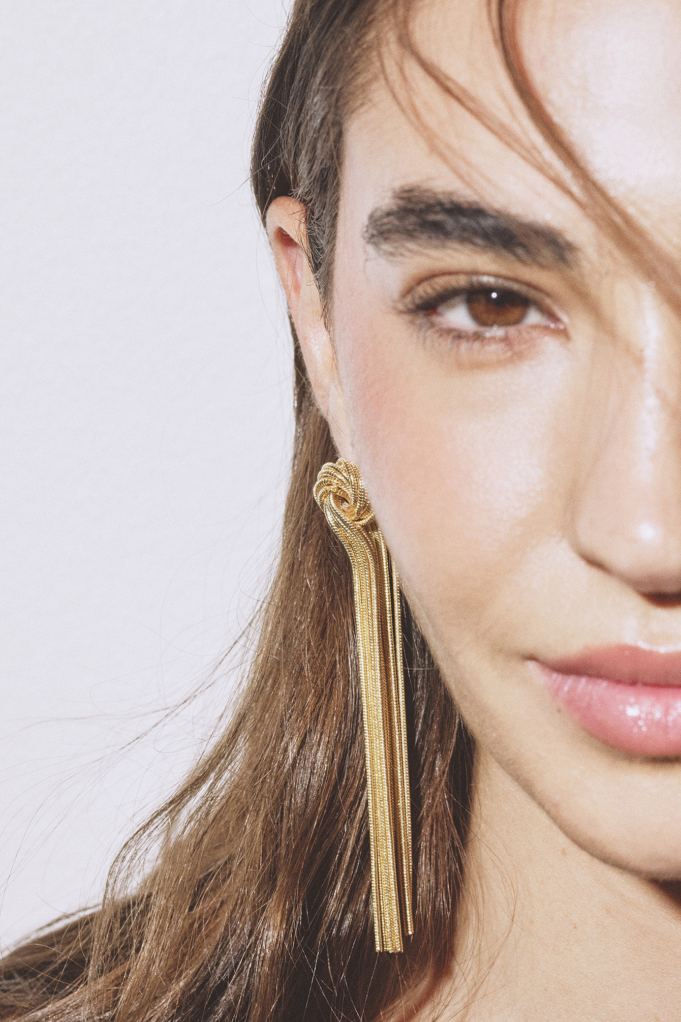 NA-KD Hanging Knot Earrings - Jewellery - Gold - One Size - NA-KD / NAKD