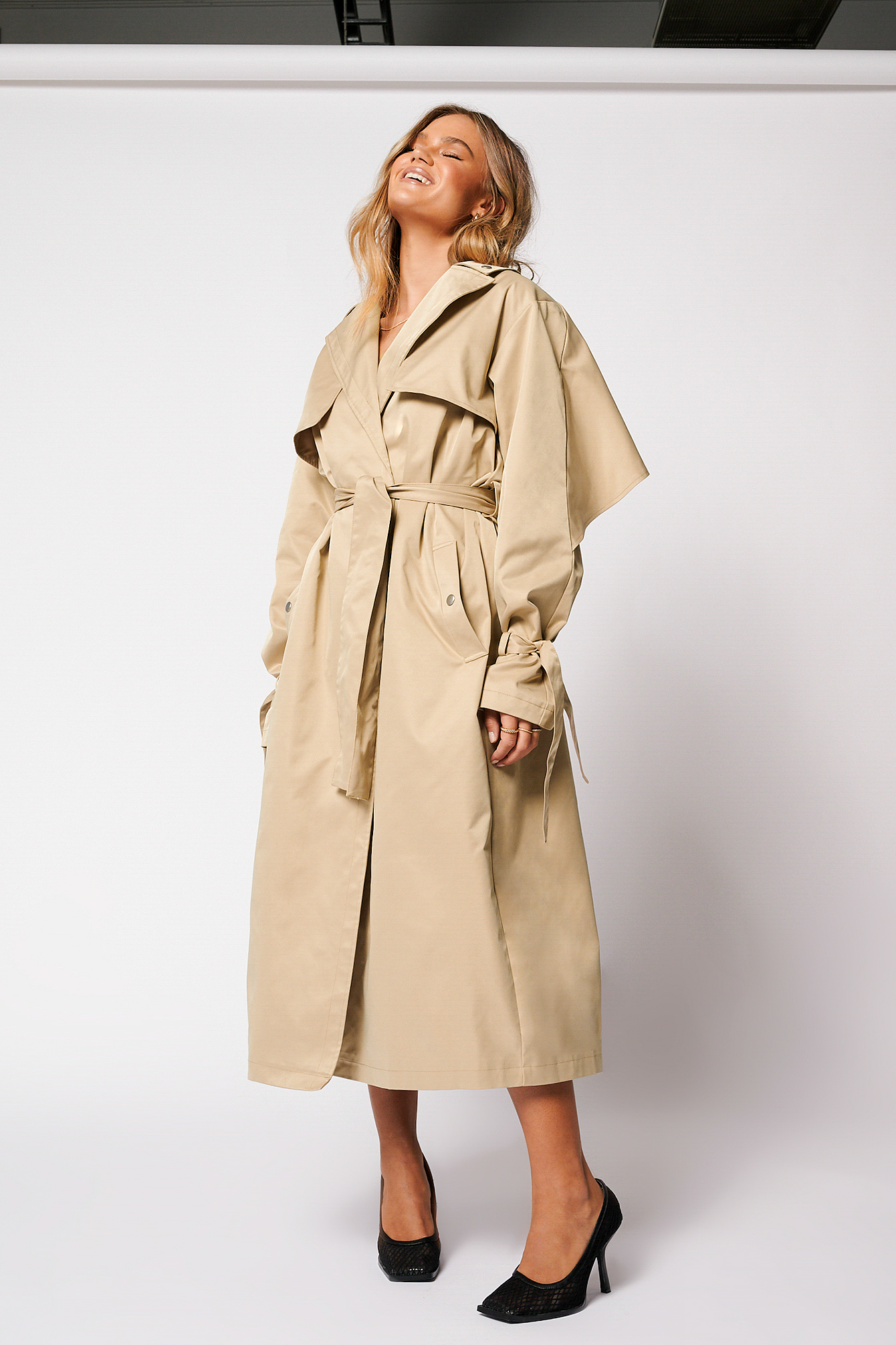 Detail Trenchcoat Beige | na-kd.com