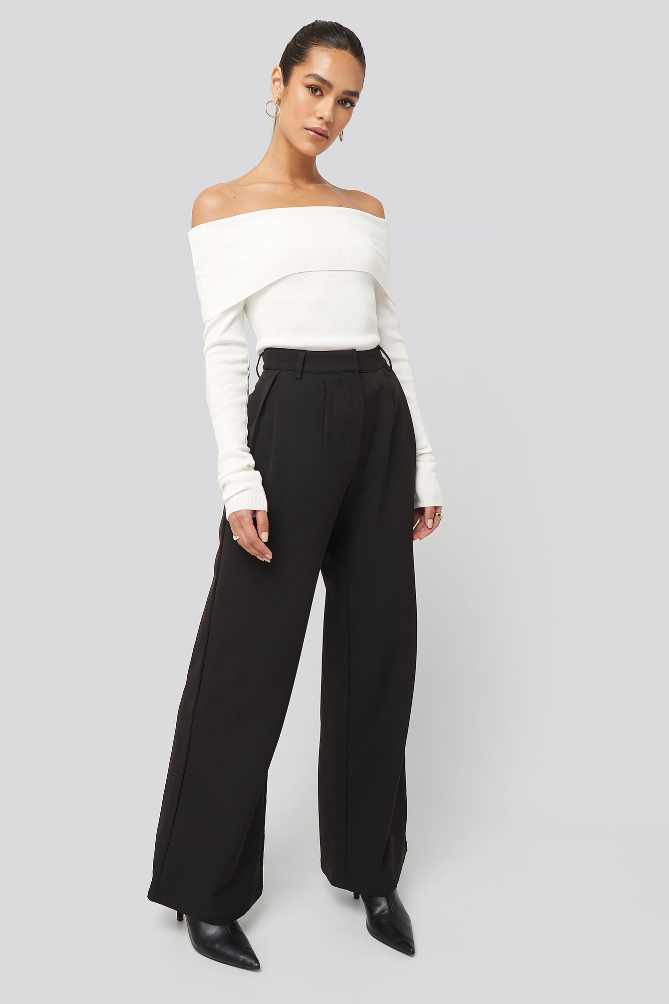 Flowy Tailored Pants Black