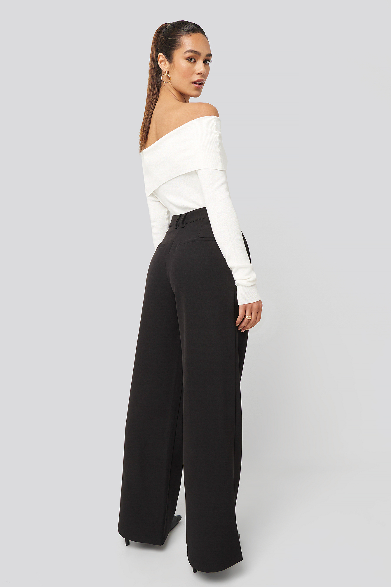 black flowy pants