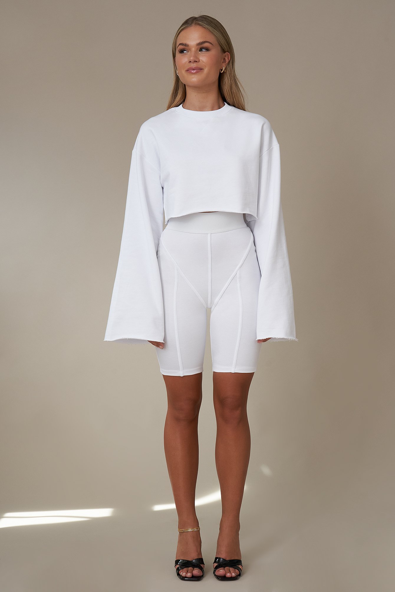 Highwaisted Biker Shorts White | NA-KD