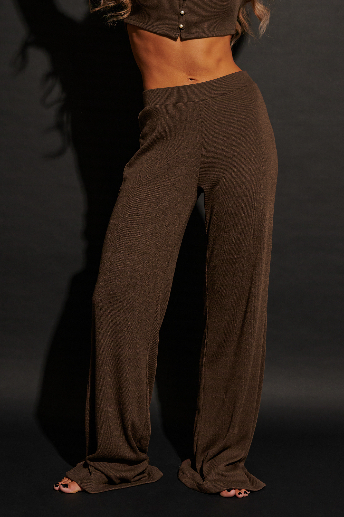 Ribbed Pants Brown | na-kd.com