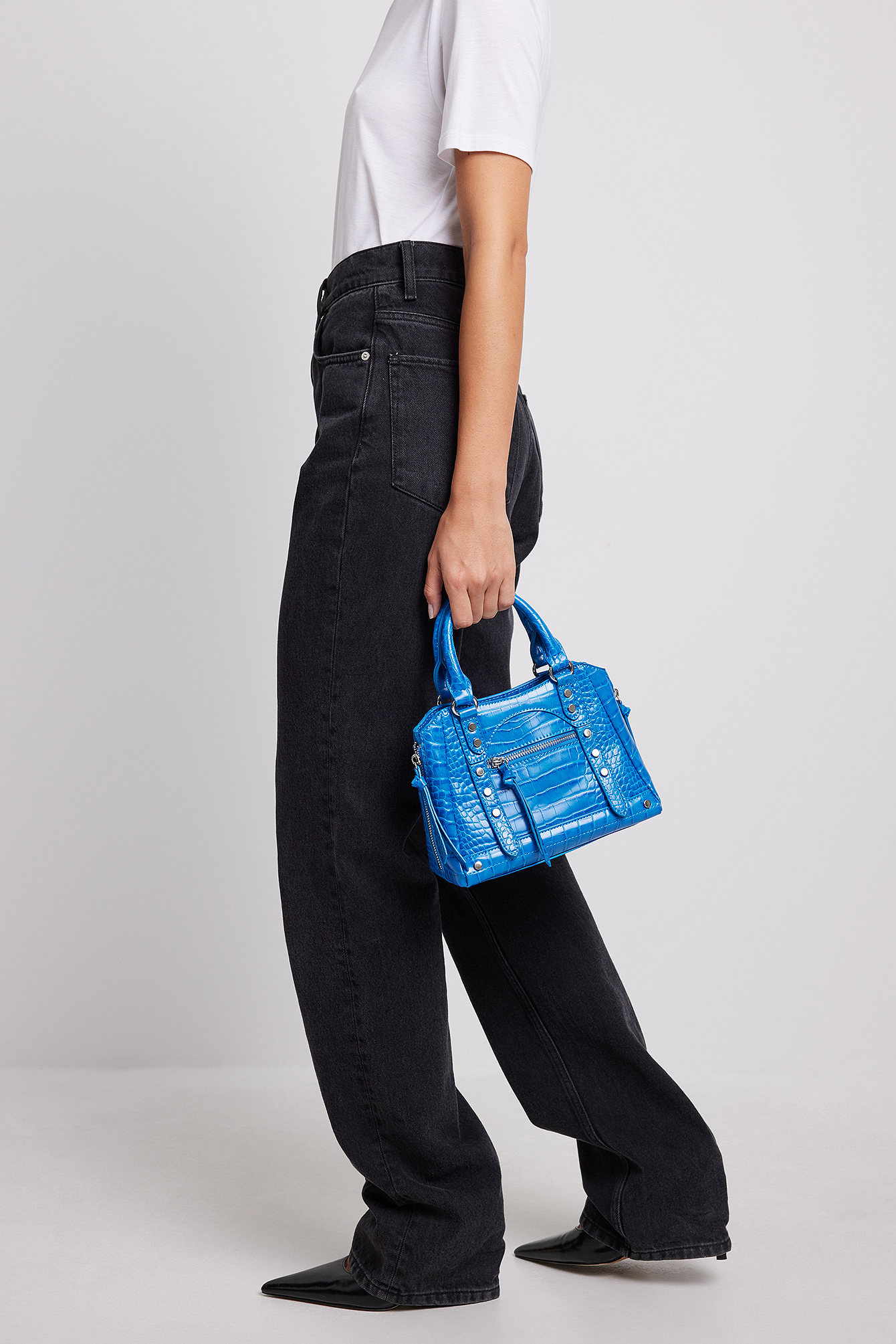 Hardware Detailed Mini Bag Blue | NA-KD