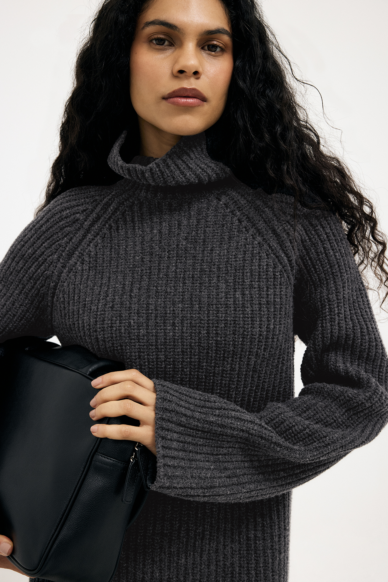 Heavy Knitted Oversized Sweater Grey | NA-KD