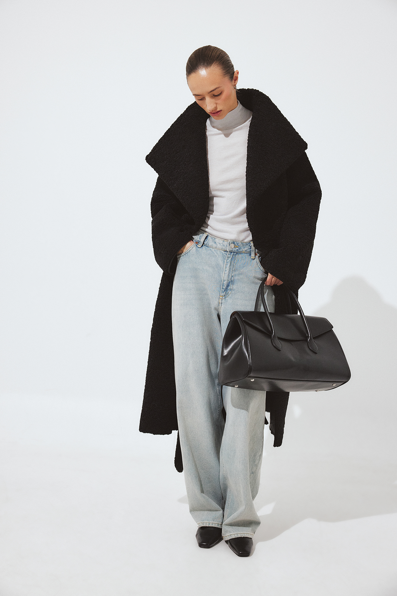 NA-KD Manteau en fourrure synthétique à col montant - Manteaux et Blousons Teddy - Noir - EU 42 - NA-KD / NAKD