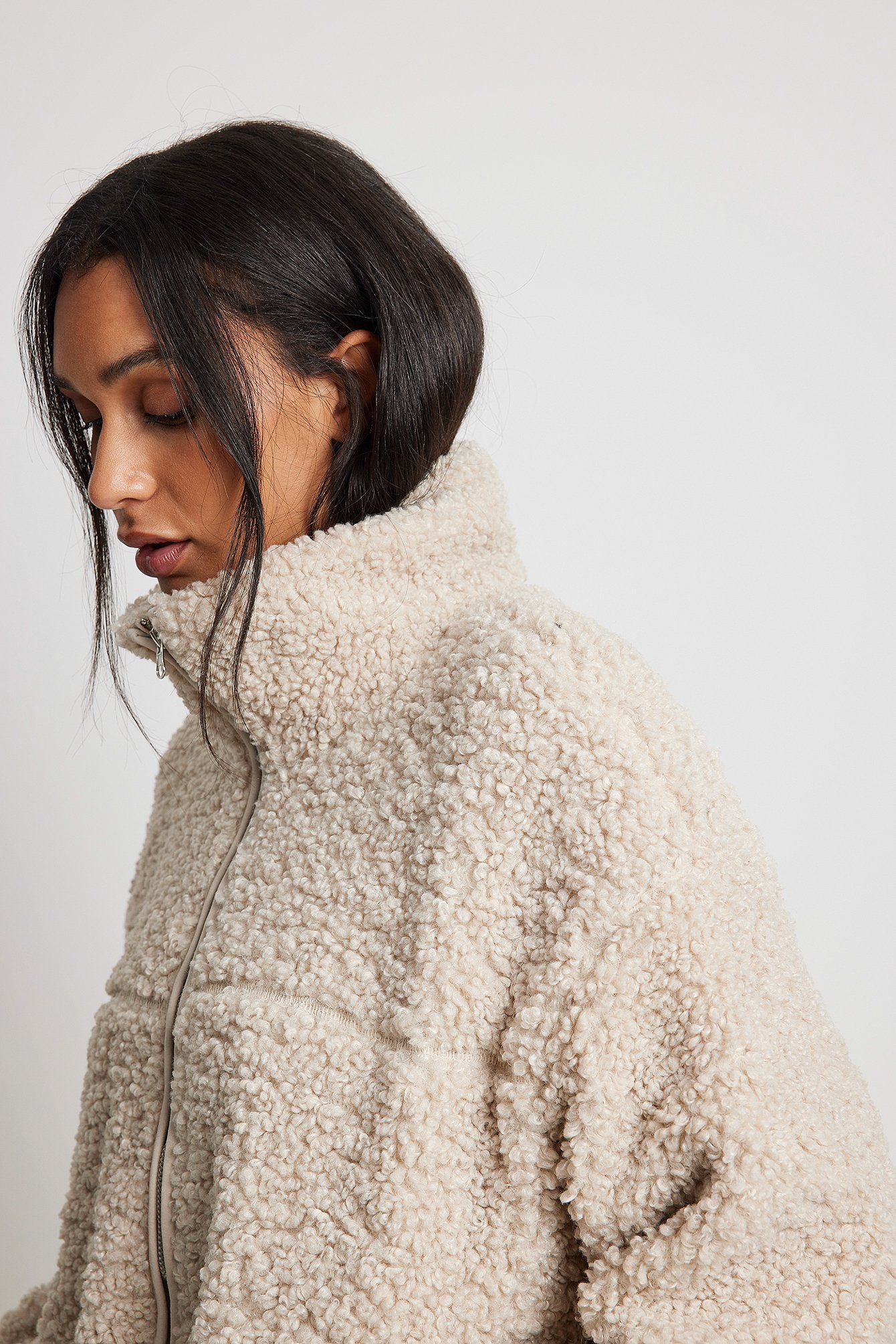 Teddy Jacket Jacken Hundm H&m Teddy Jacket Beige H&M Cream