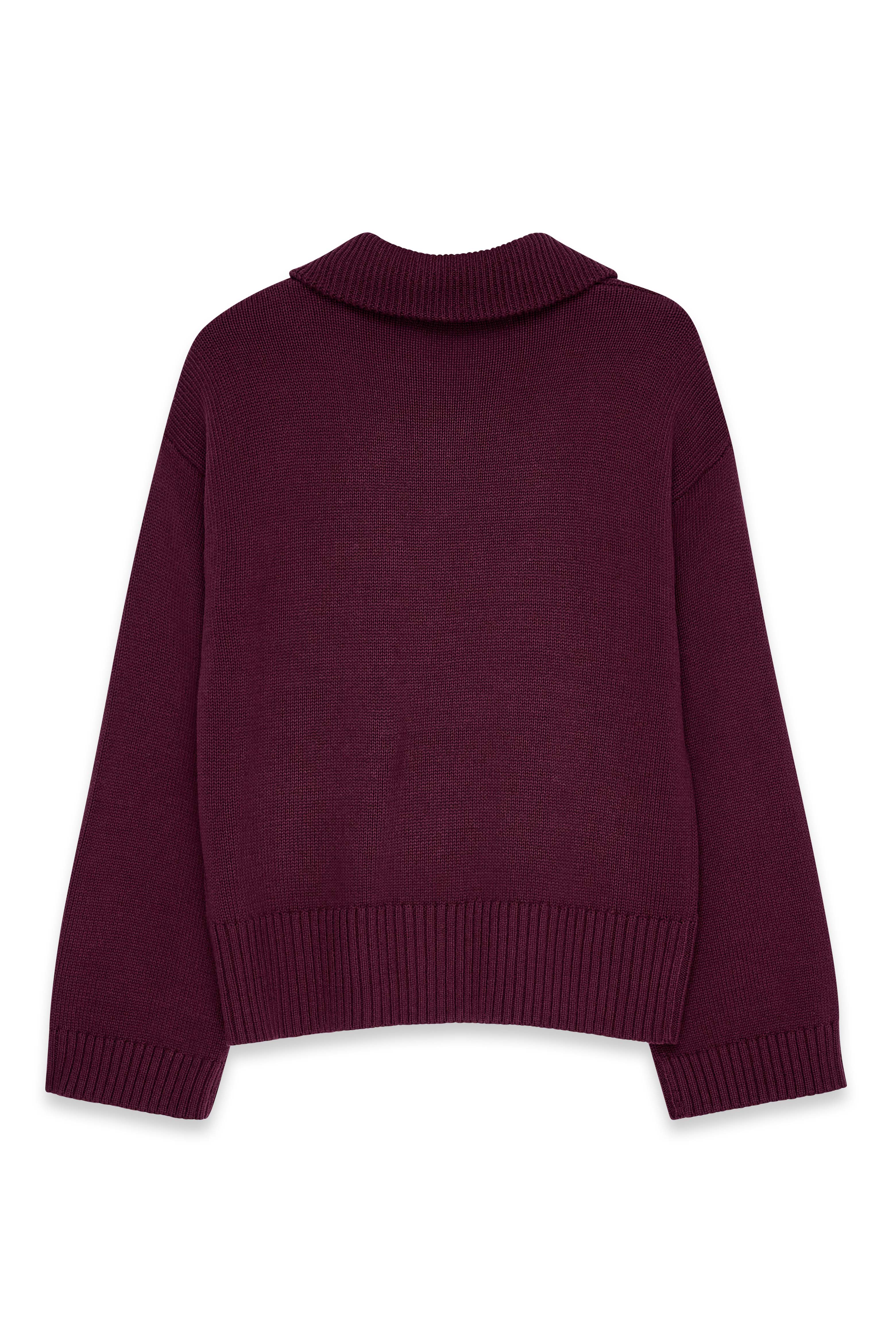 High Neck Zipped Knitted Sweater Grey | NA-KD