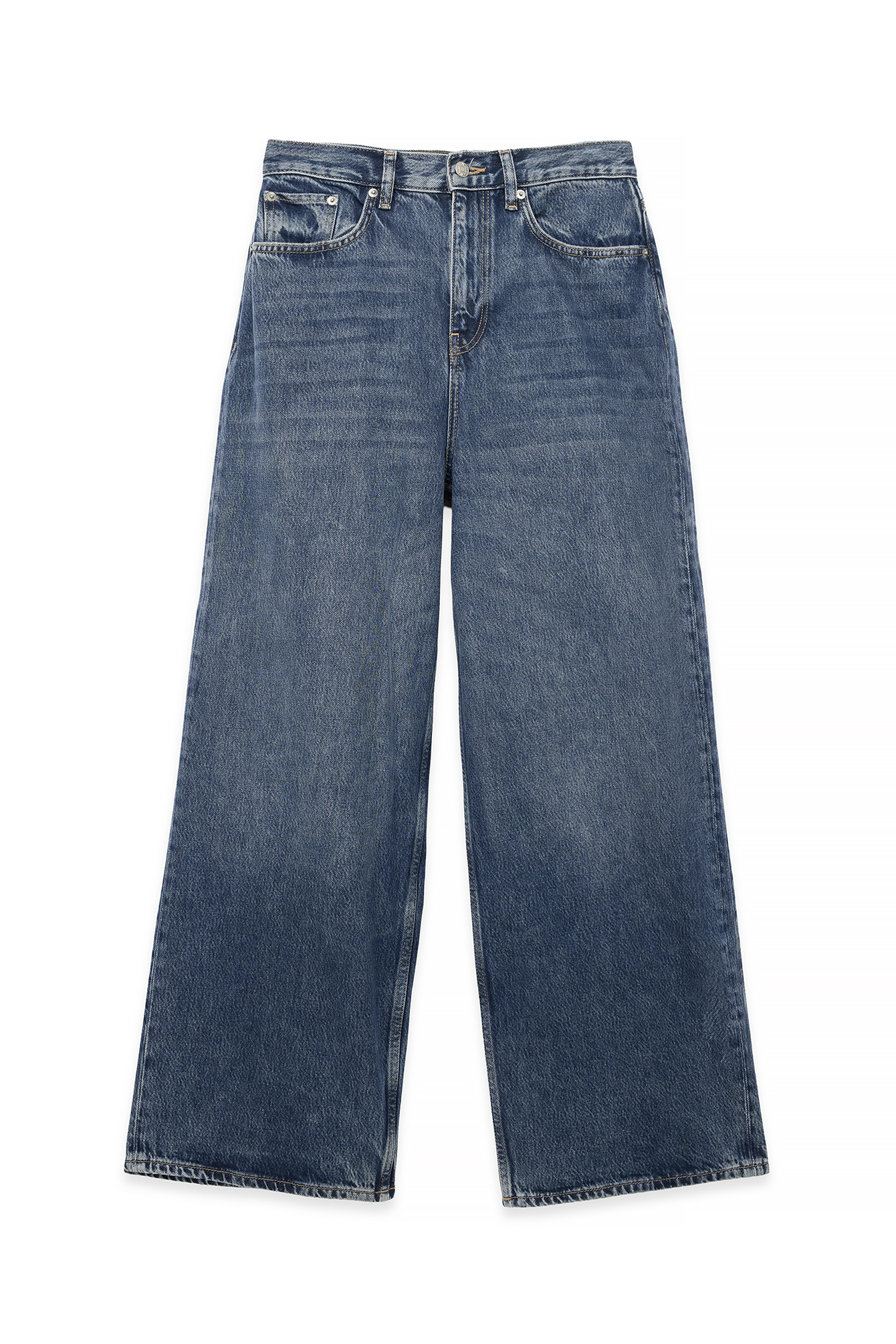 High Waist Baggy Soft Jeans - Baggy Jeans - Blue - 32 - NA-KD / NAKD