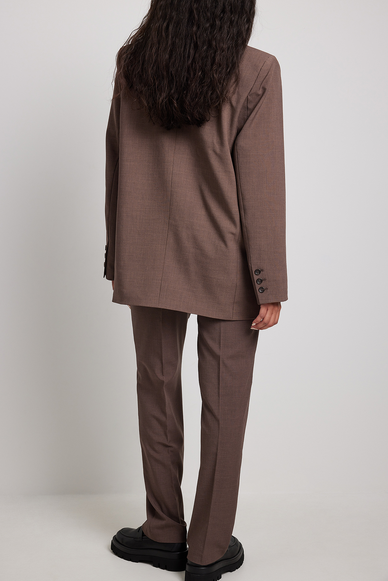 Soft Suit Ankle Pants Brown