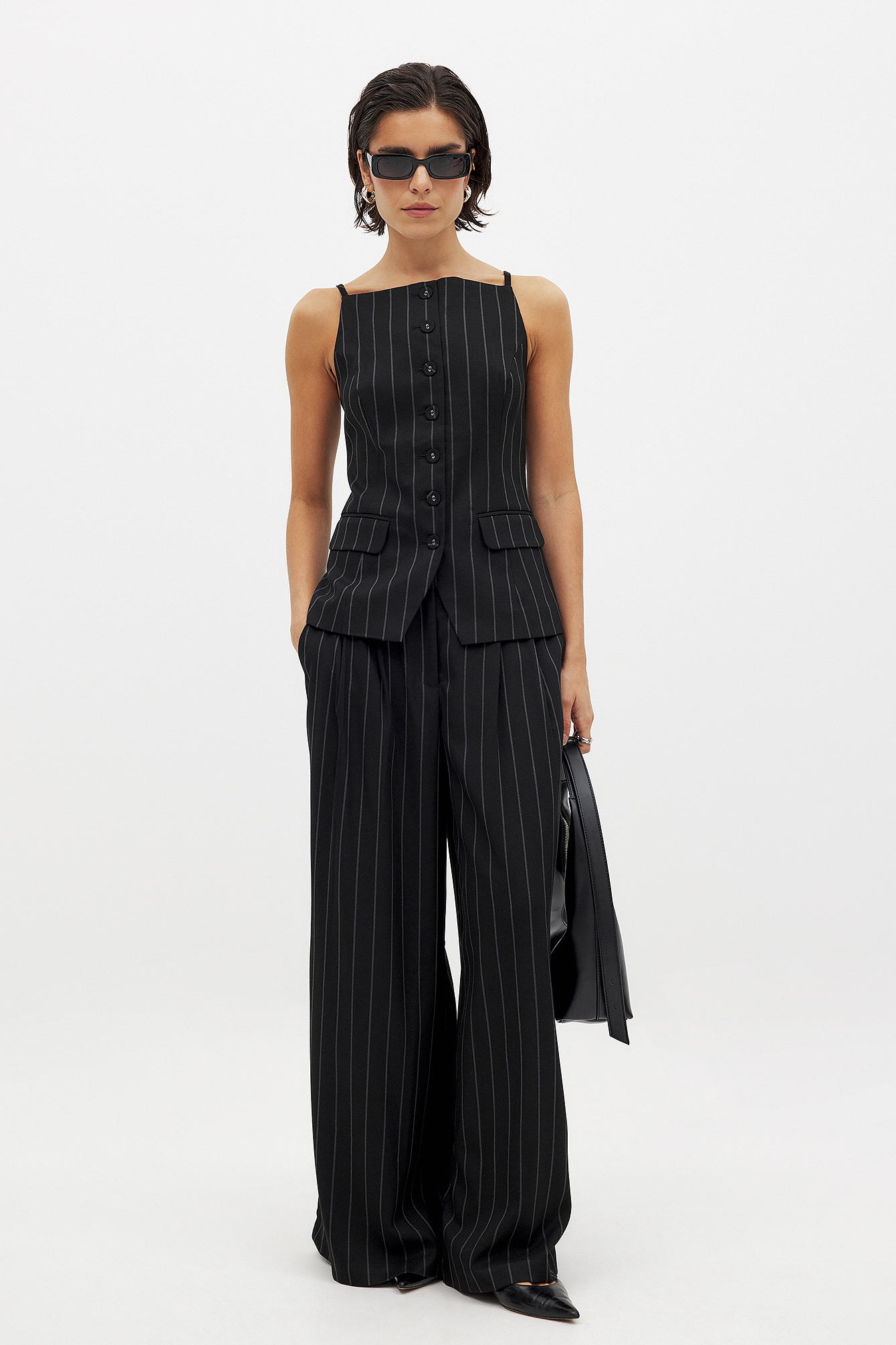 High Waist Striped Pants