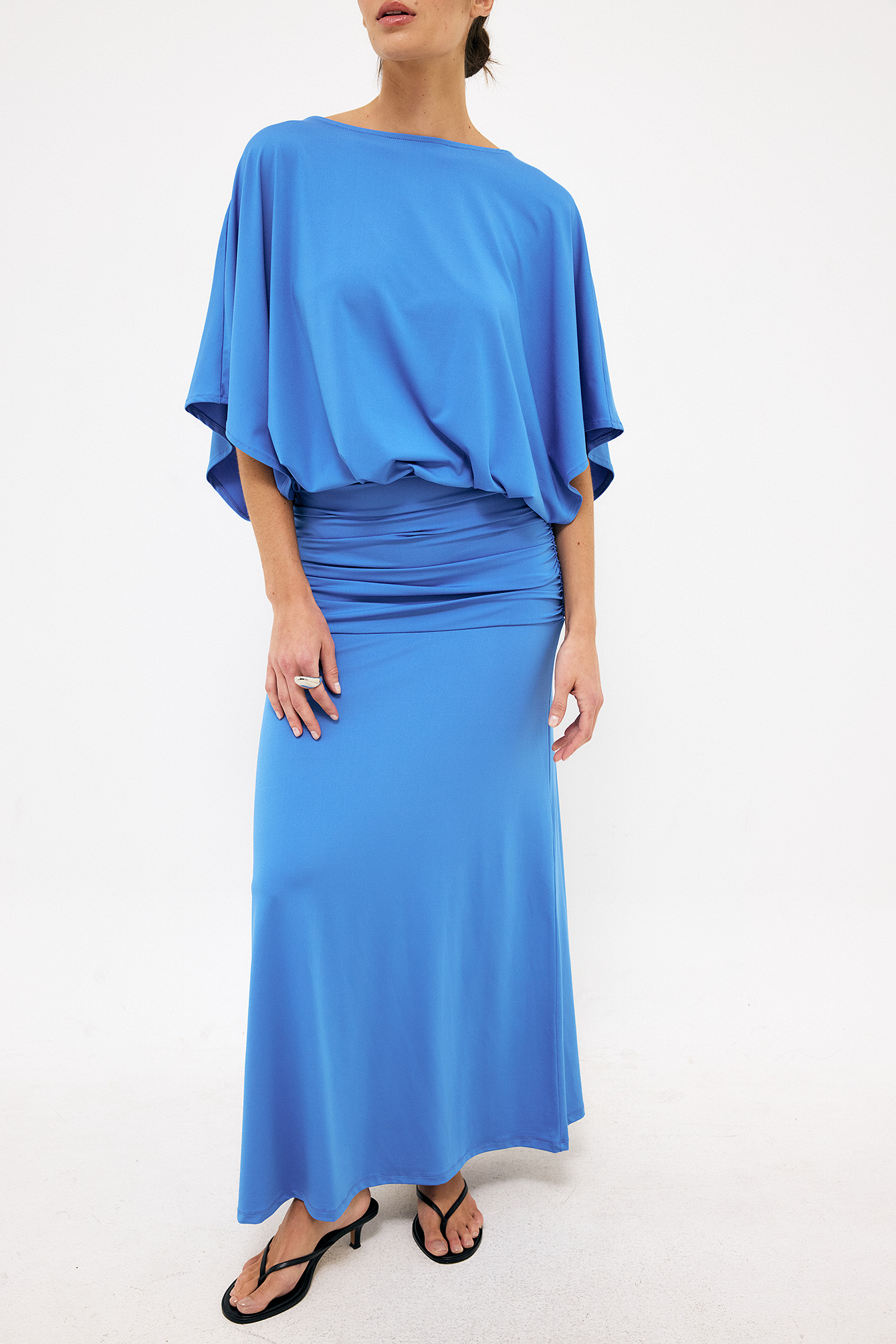 Hip Panel Jersey Maxi Dress - Jersey Dresses - Blue - XS - NA-KD / NAKD