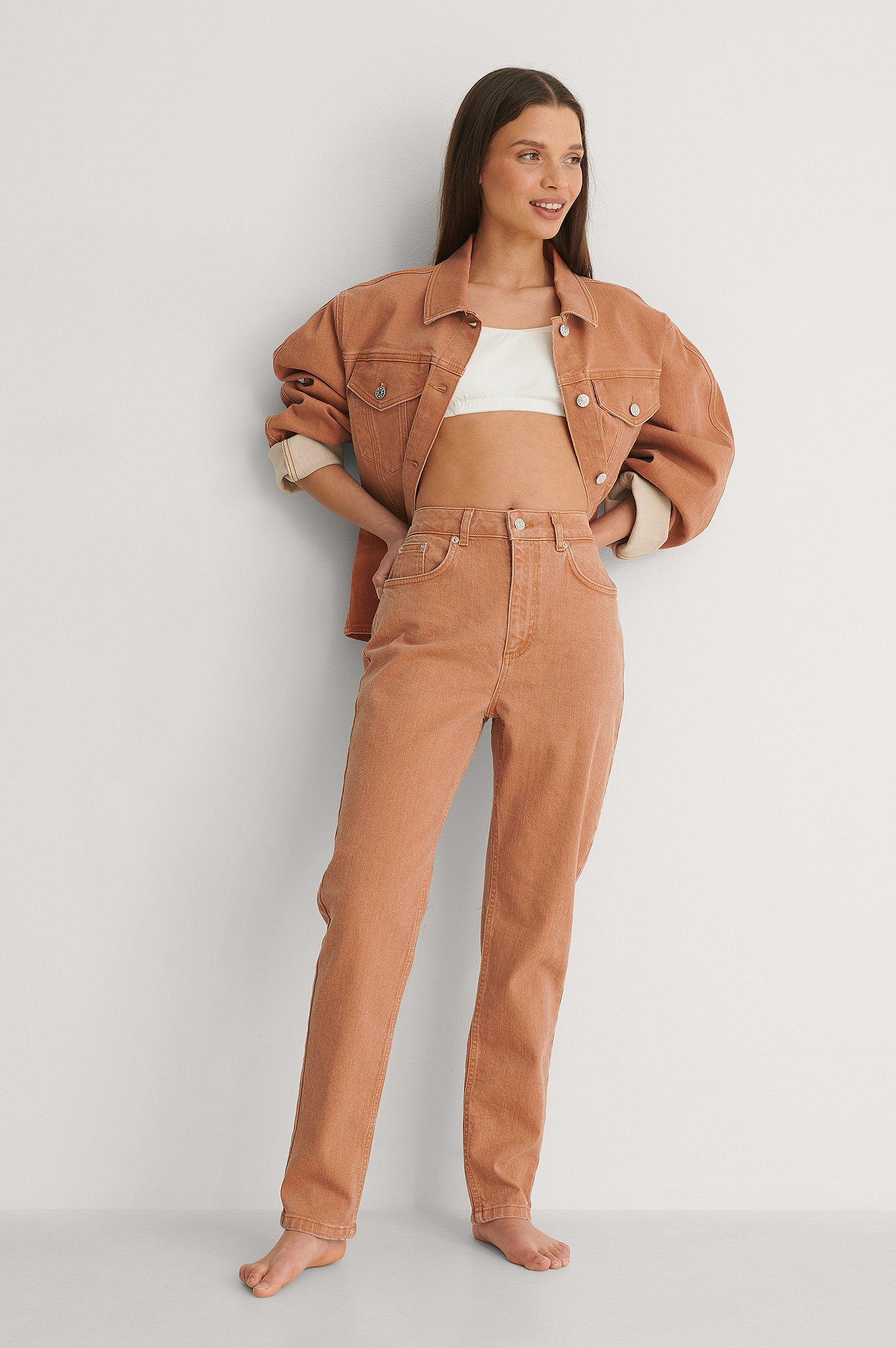 Rose Ship Organic Colored Mom Jeans