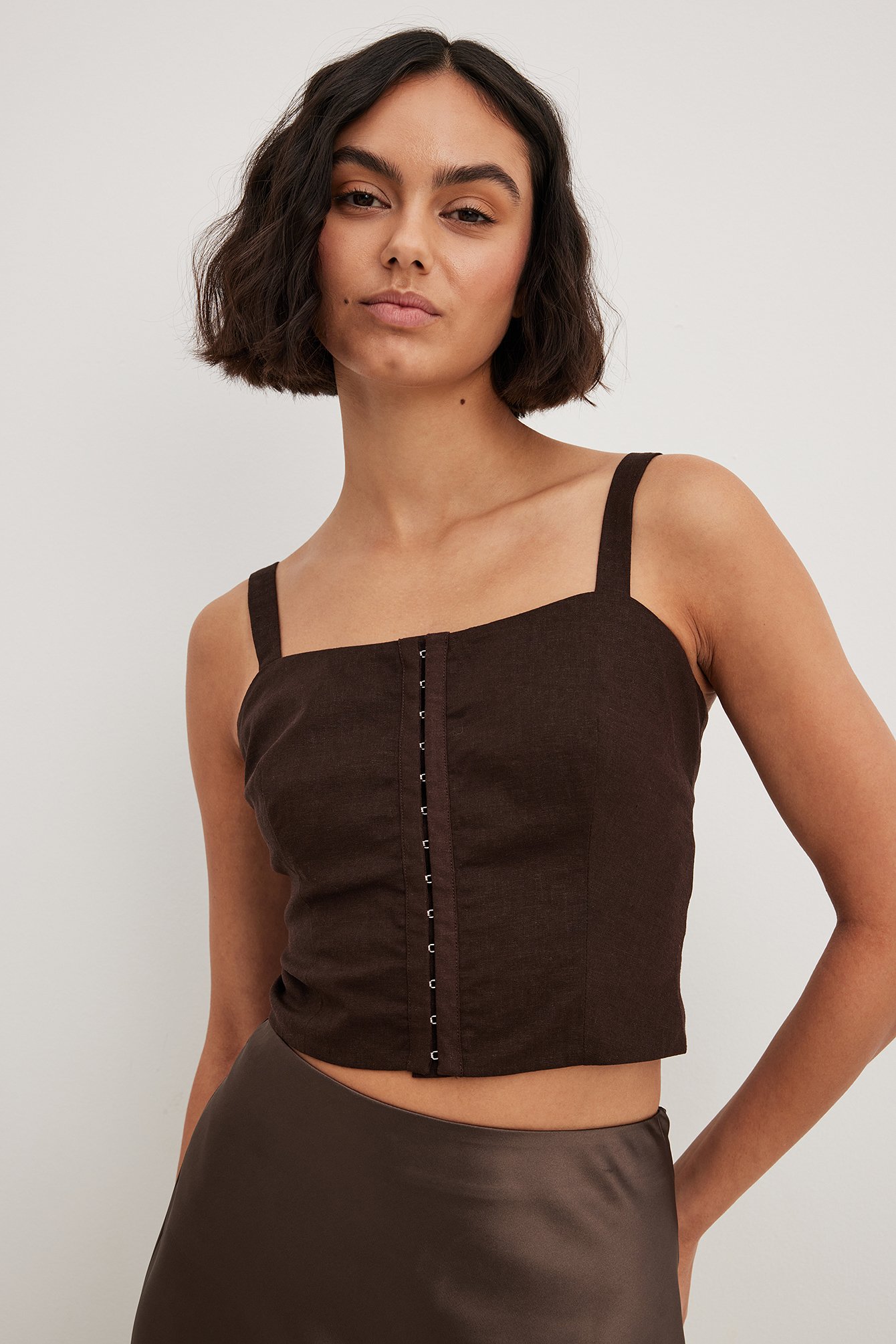 Hook and Eye Front Corset