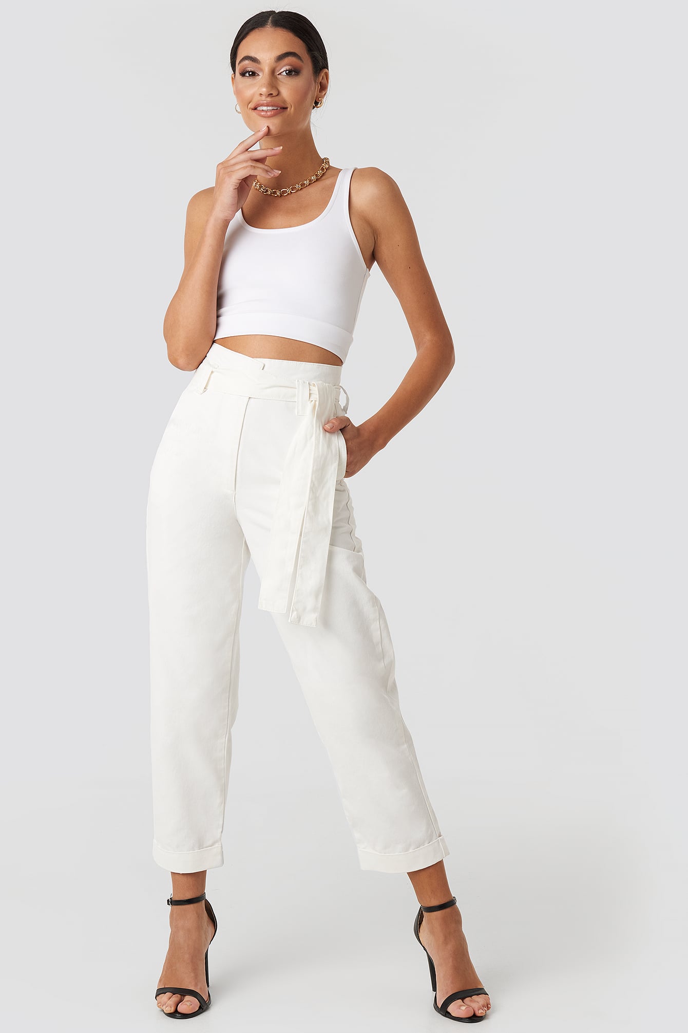 Baggy Pants White na kd com Baggy Pants White na kd com