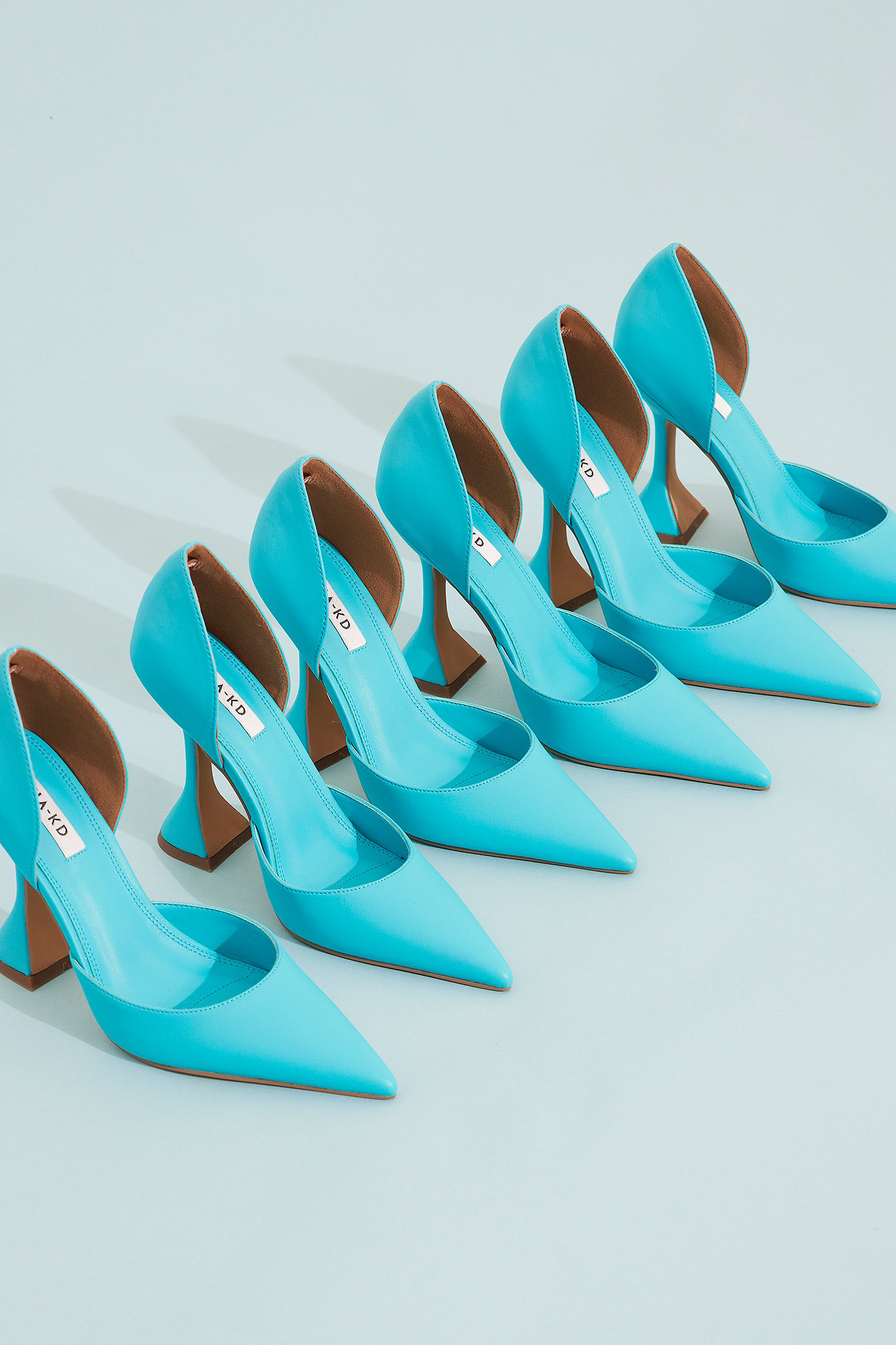na-kd shoes hourglass pointy pumps - turquoise