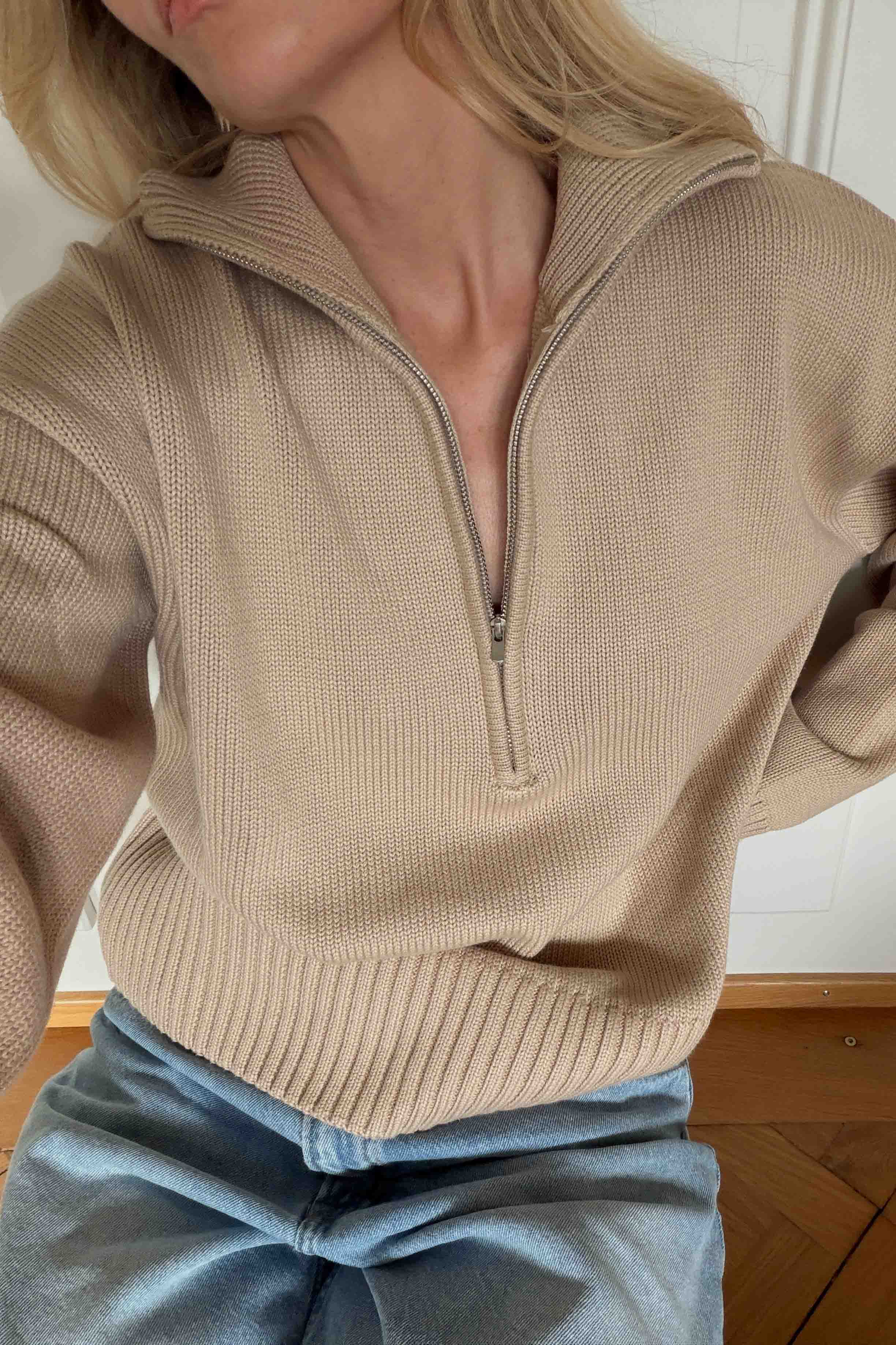 Pull Oversize Femme NA-KD - Col Chemise Boutonné - Manches Longues Côtelées - Coupe Décontractée Et Extensible - 11