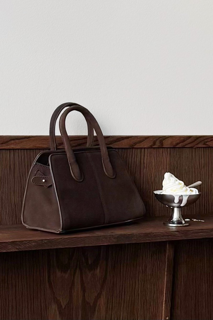 NA-KD Mini Suede Tote Bag - Bags - Brown - One Size - NA-KD / NAKD