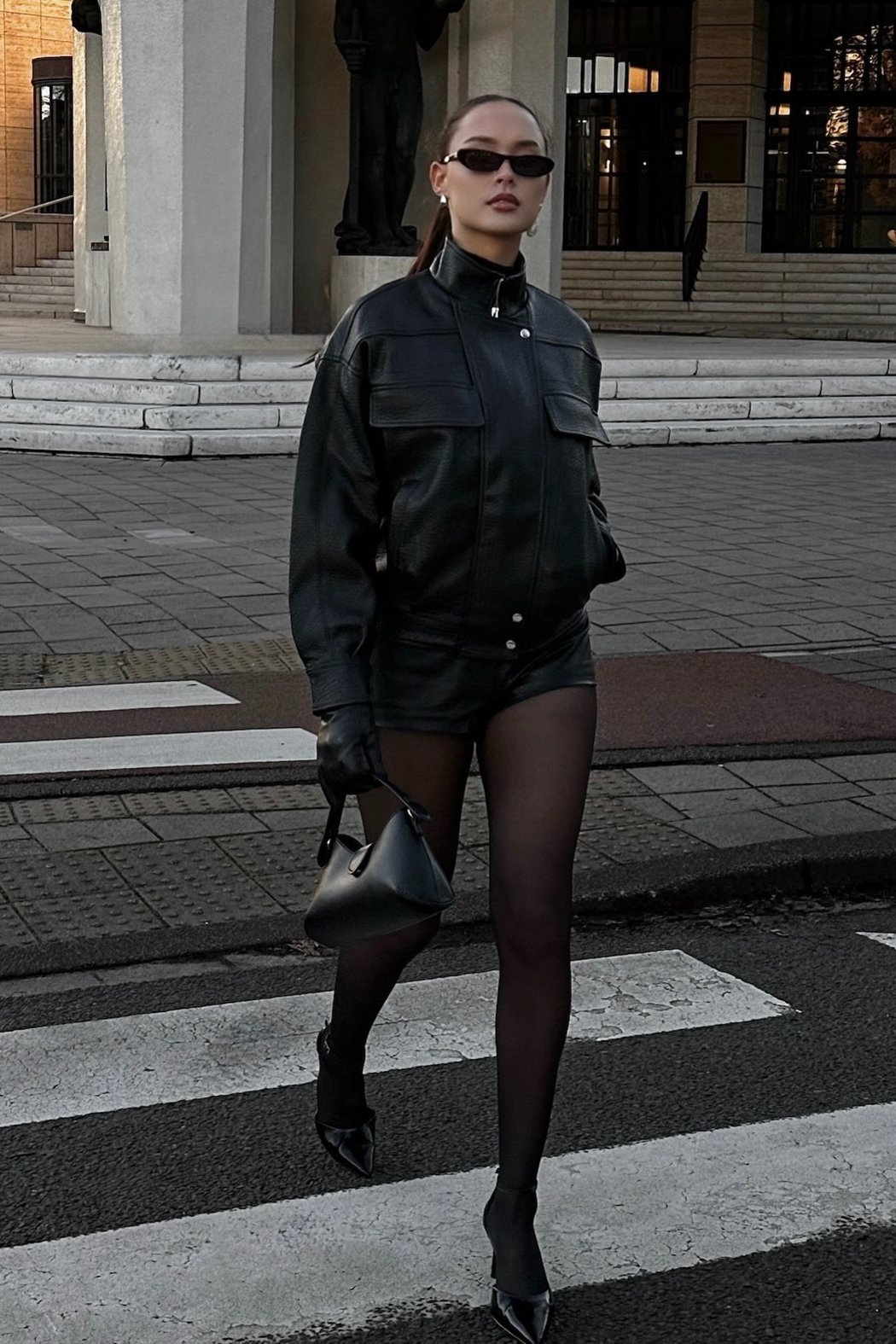 Leather Shorts Black | NA-KD