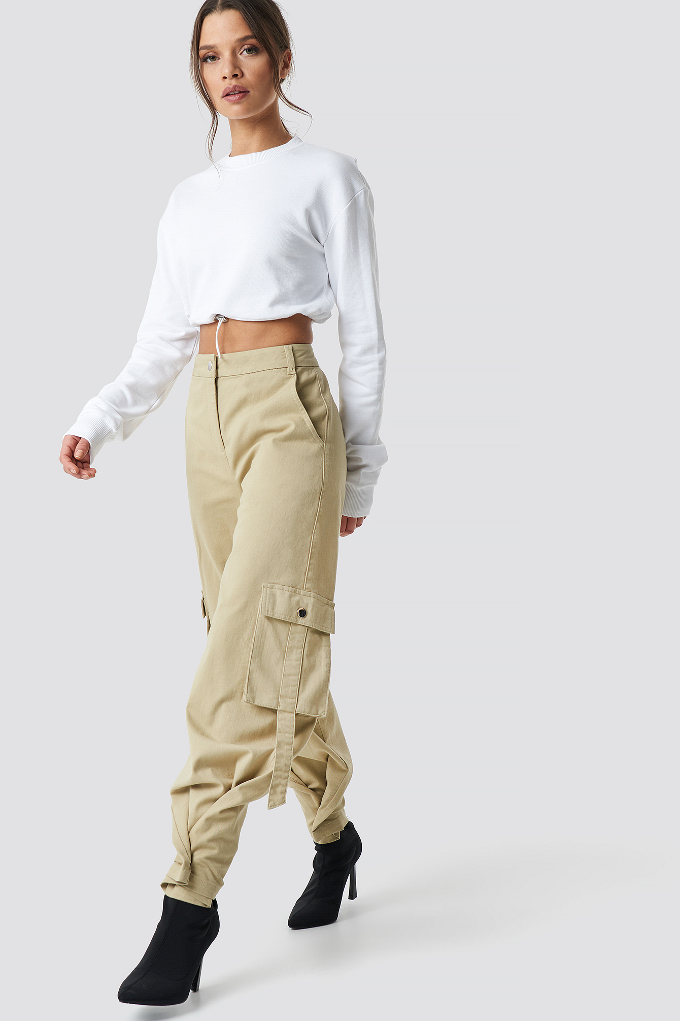 cargo beige trousers