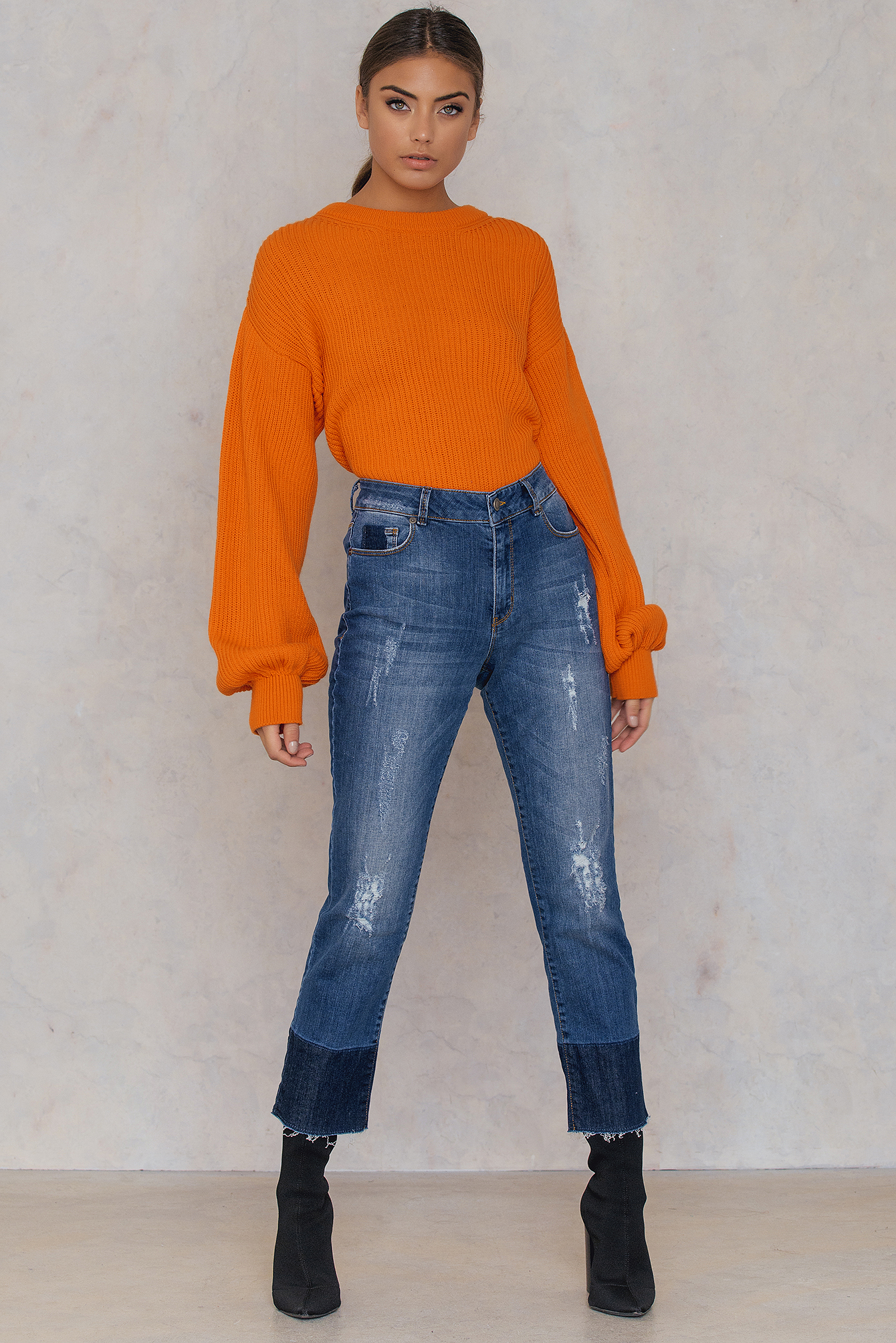 Ree Cropped Regular Jeans Blue