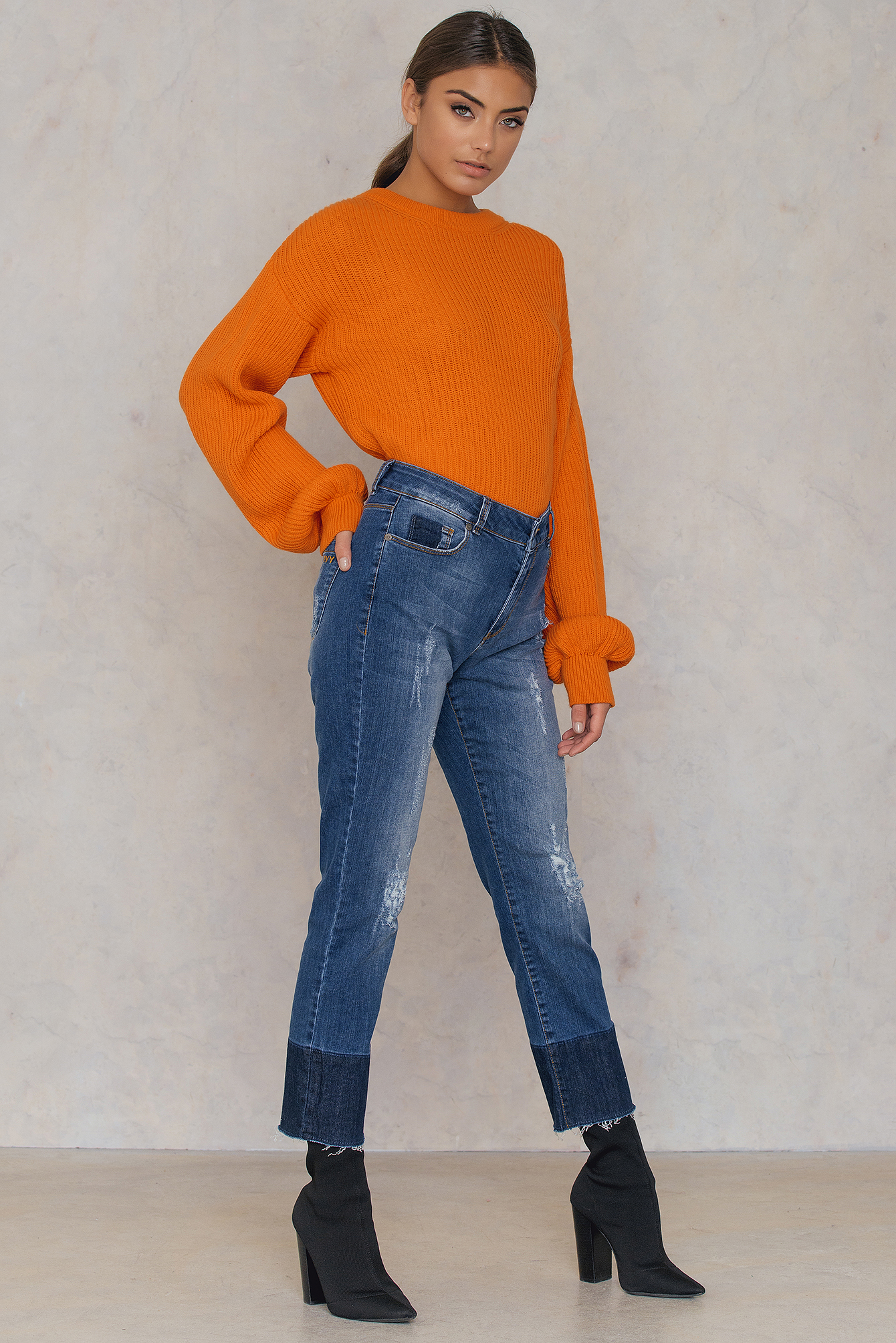Ree Cropped Regular Jeans Blue