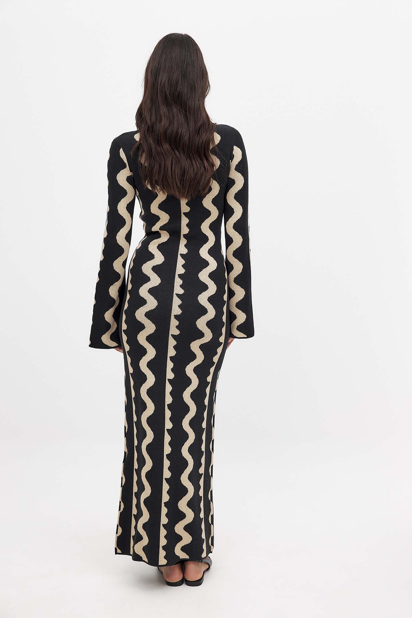 combined knit maxi dress nakd Fine Knitted Beige custom-colored-sale-3