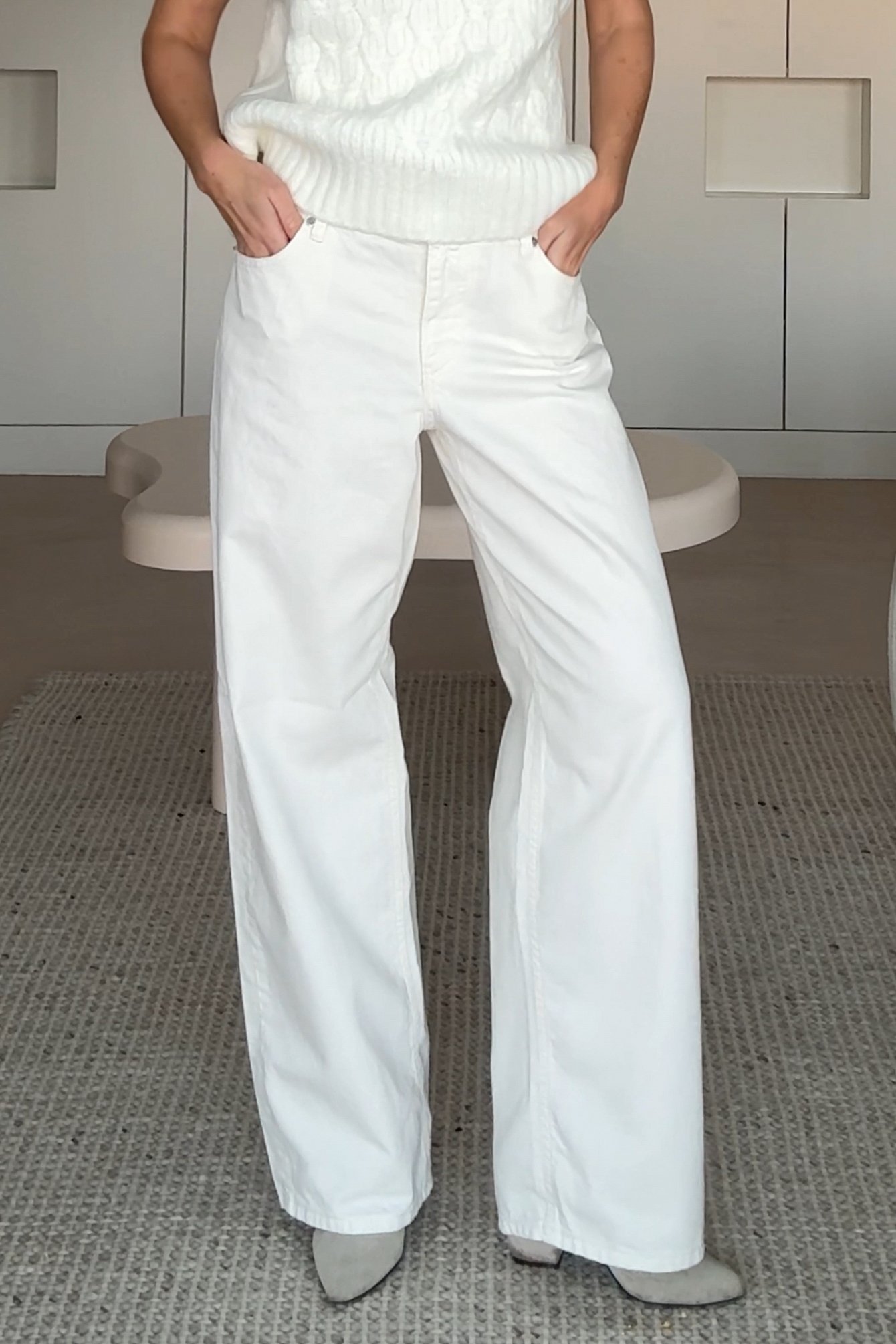 Jam【na.e】Wide Loose Jeans _White Signature baggy fit denim– Róhe